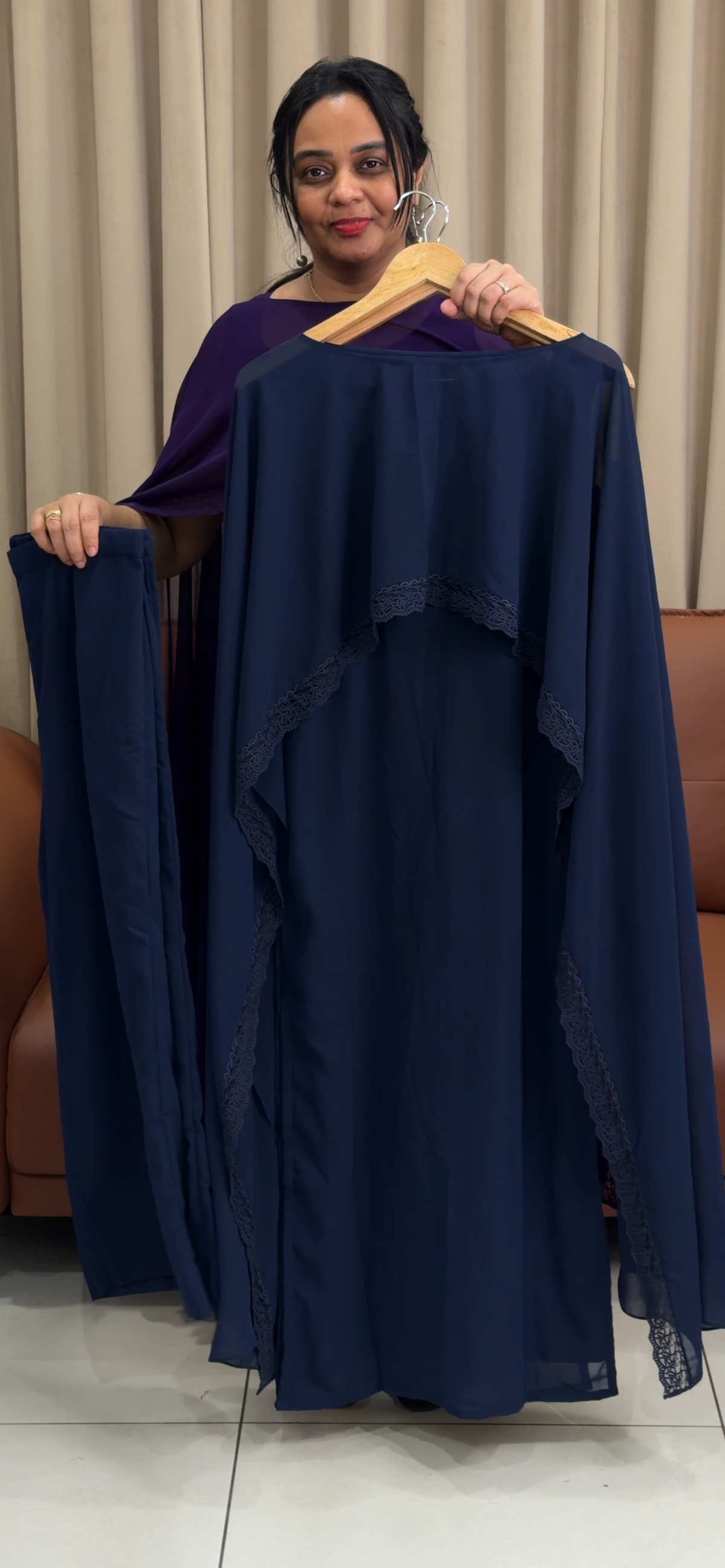 IHA'S IN-HOUSE GEORGETTE TOP AND BOTTOM - IHA 35547