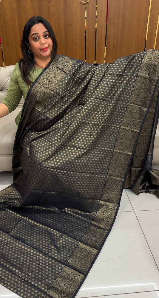 SEMI BANARASI SAREES - IHA 27538