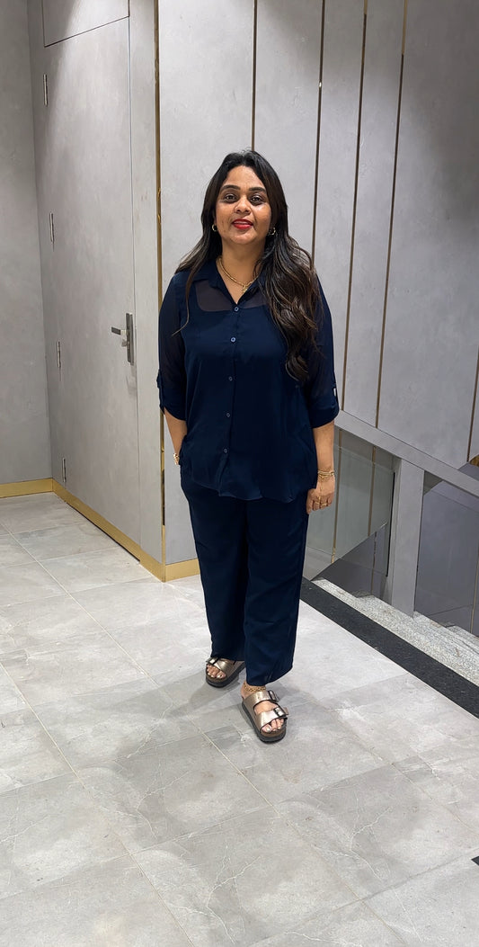 IHA'S IN-HOUSE GEORGETTE CO-ORDS SETS - IHA 33320