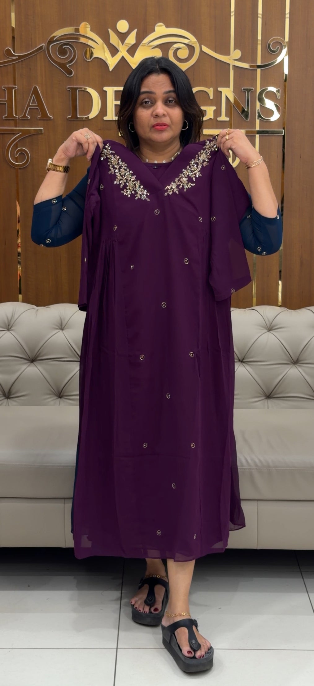 HAND WORKED ALINE TOPS - IHA 28707