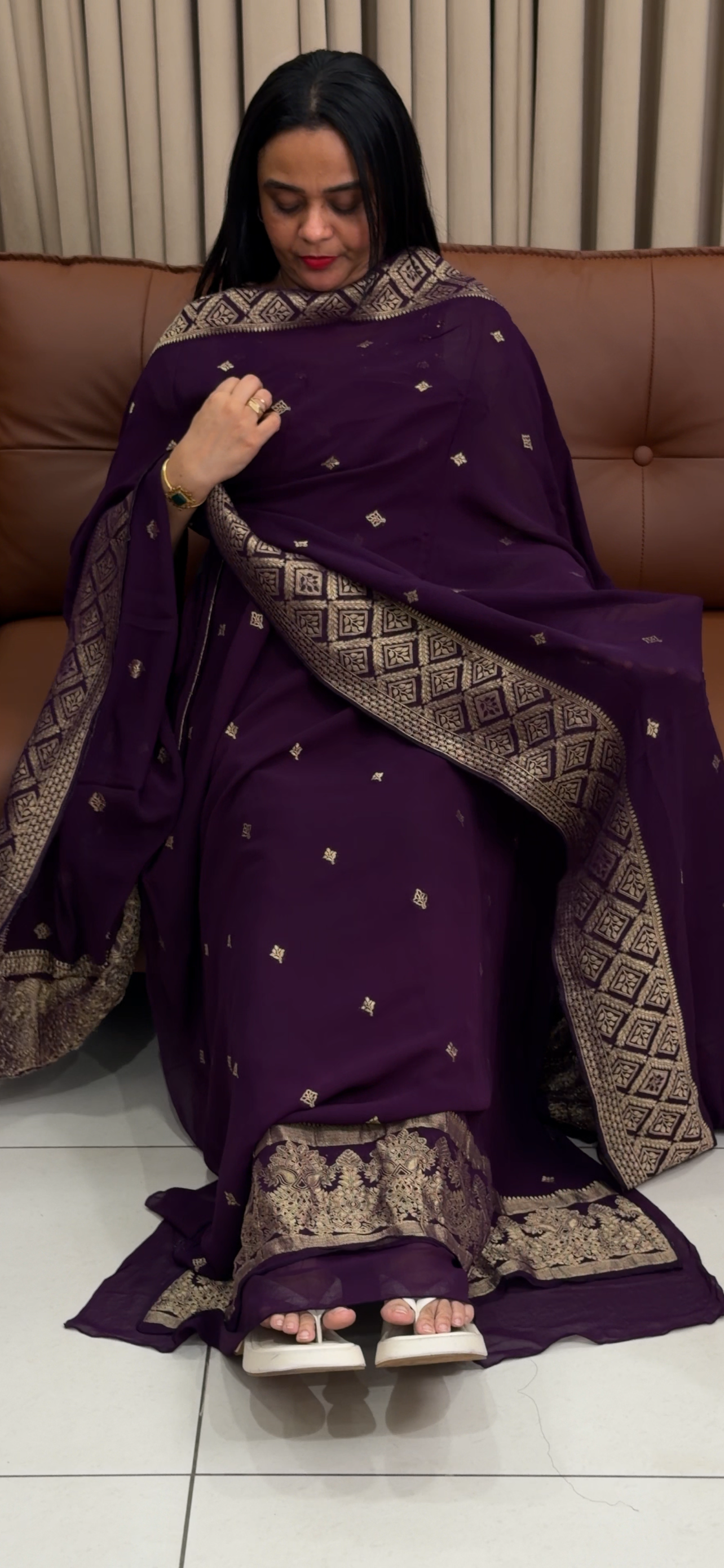 VISCOSE GEORGETTE UNSTITCHED SALWAR SUITS - IHA 34751