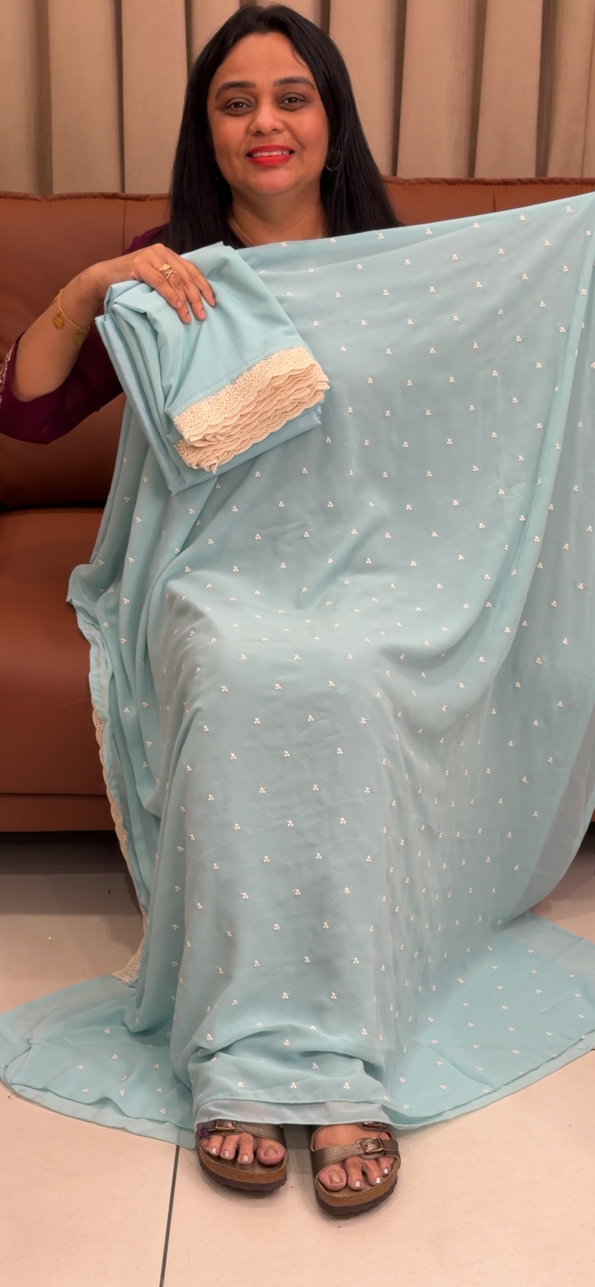 FAUX GEORGETTE UNSTITCHED SALWAR SUITS - IHA 35811