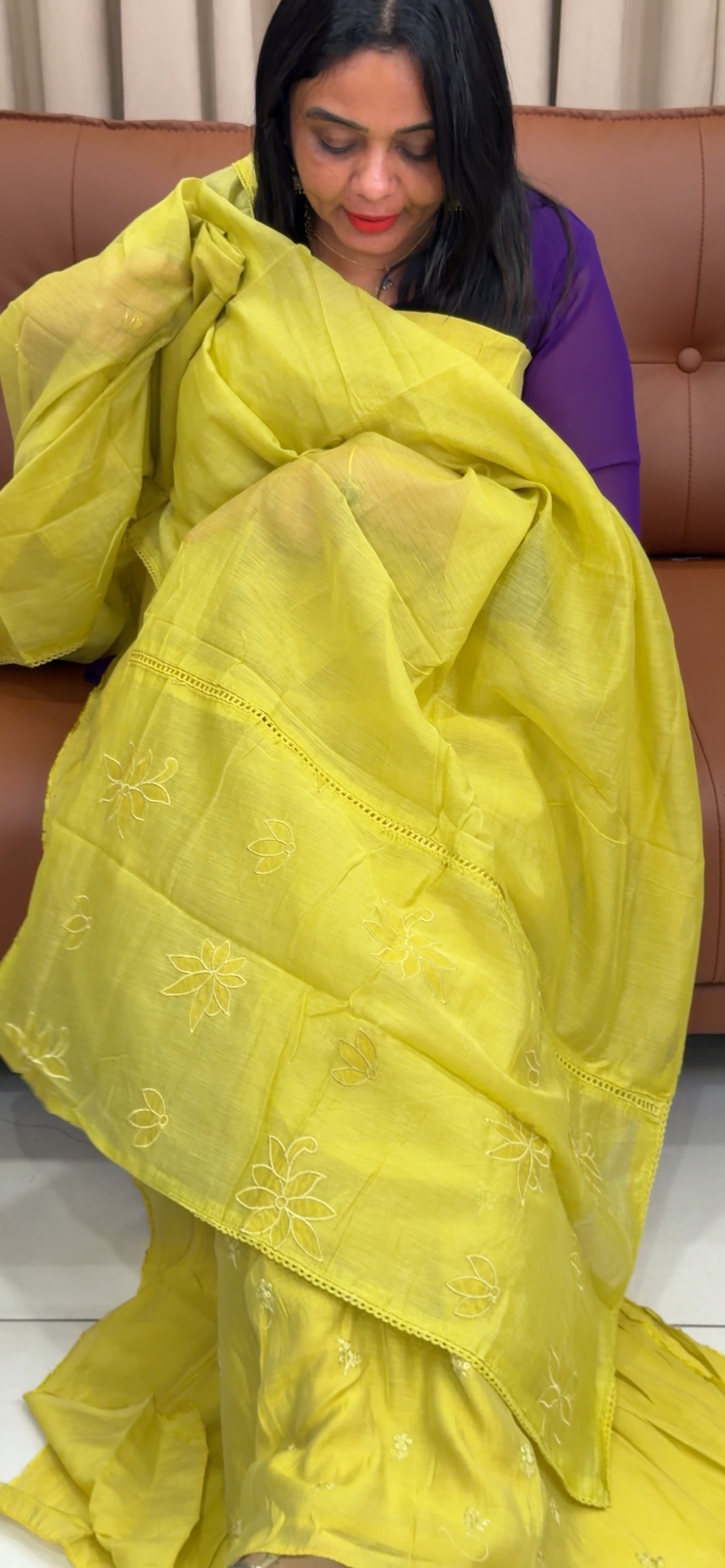 SOFT MUL CHANDERI UNSTITCHED  SALWAR SUITS - IHA 33686