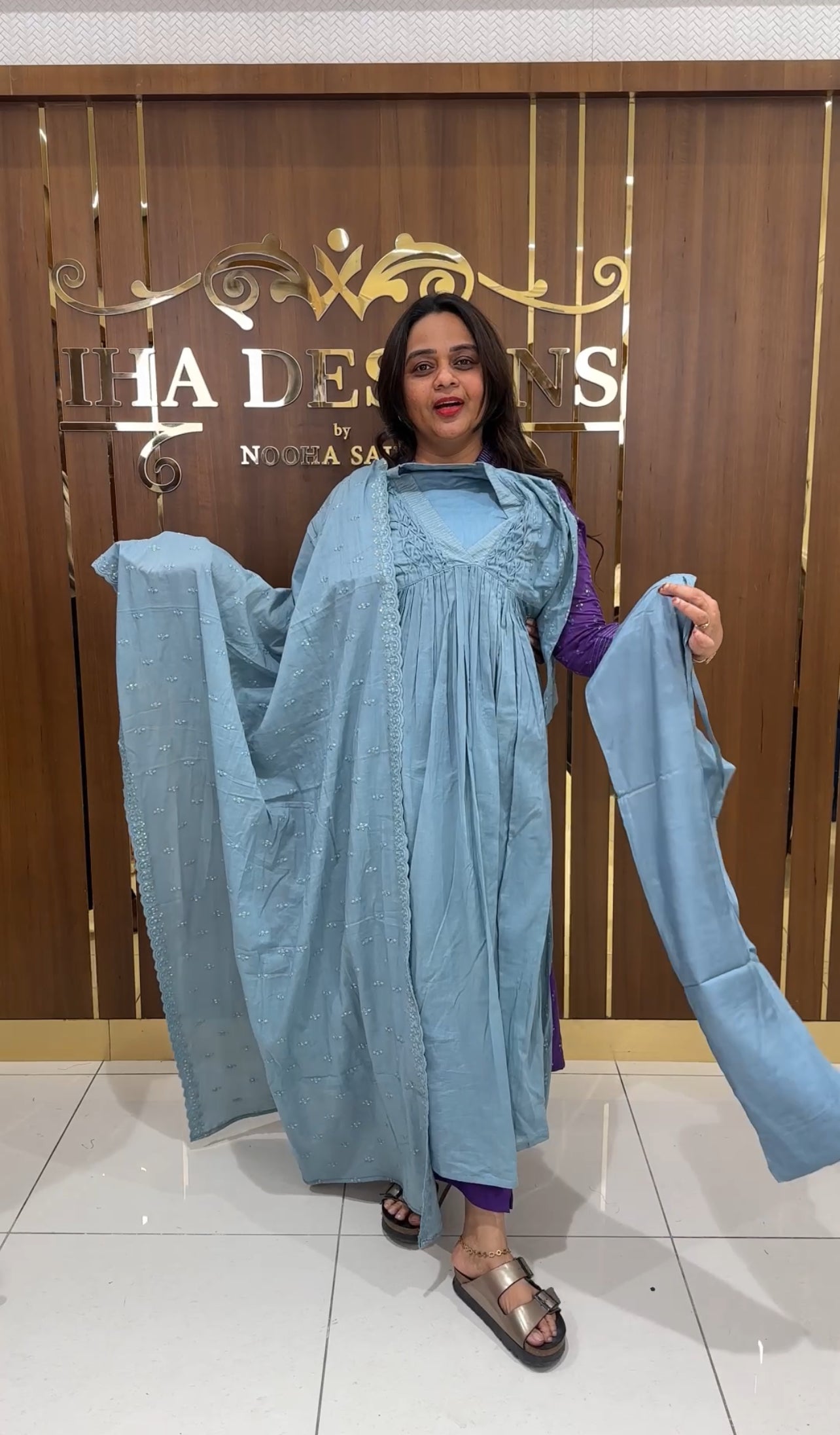 MUL MUL COTTON TOP,BOTTOM AND DUPATTA - IHA 22927