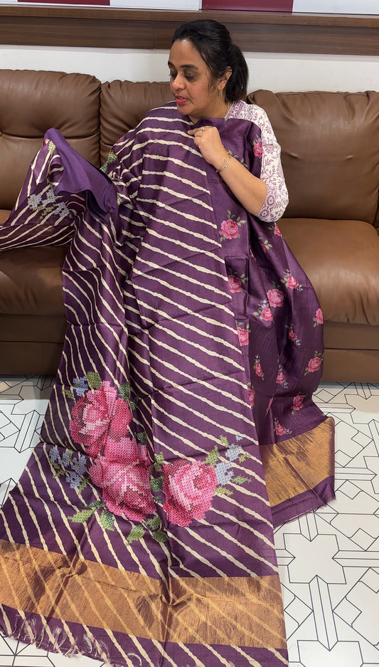 PRINTED TUSSUR UNSTITCHED SALWAR SUITS - IHA 26430