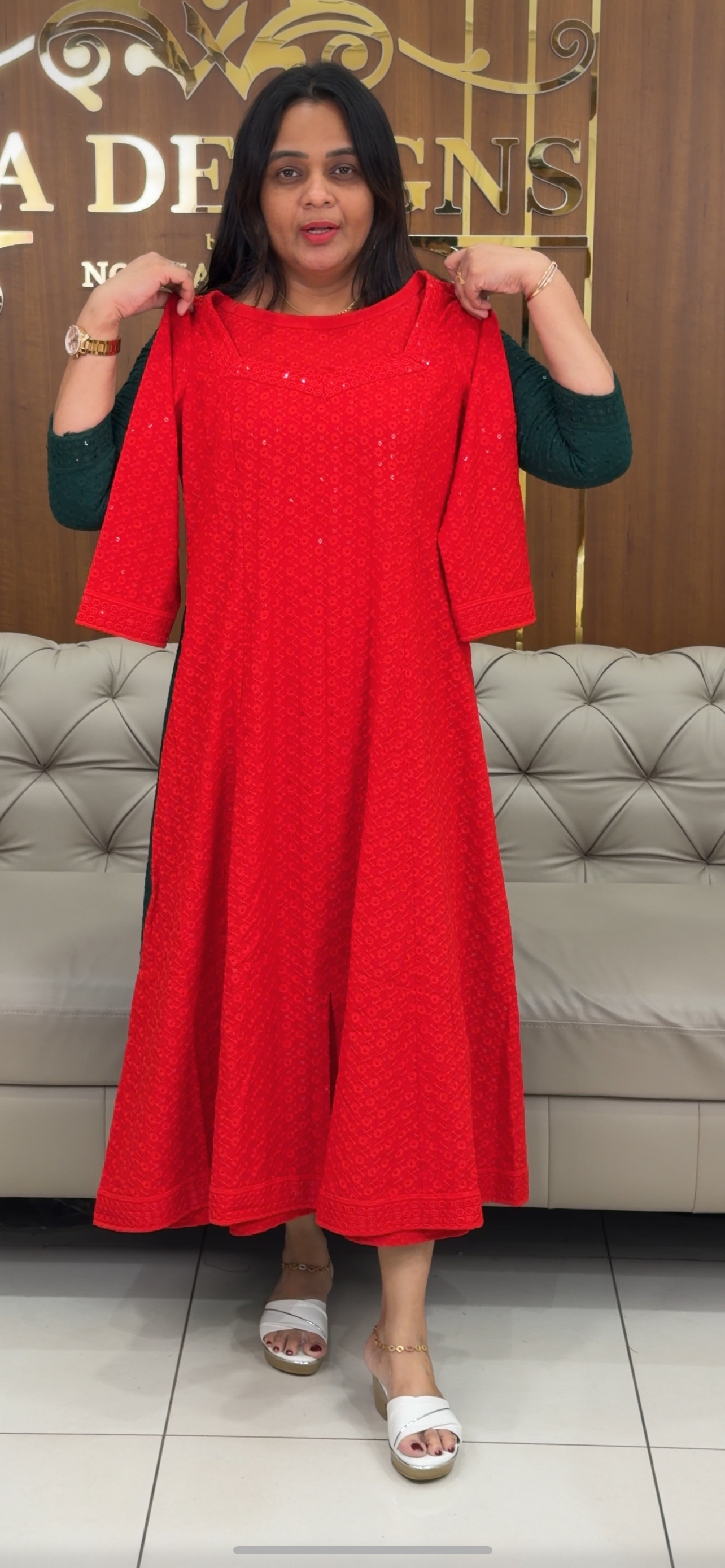 IHA'S IN-HOUSE A-LINE FROCKS - IHA 29100