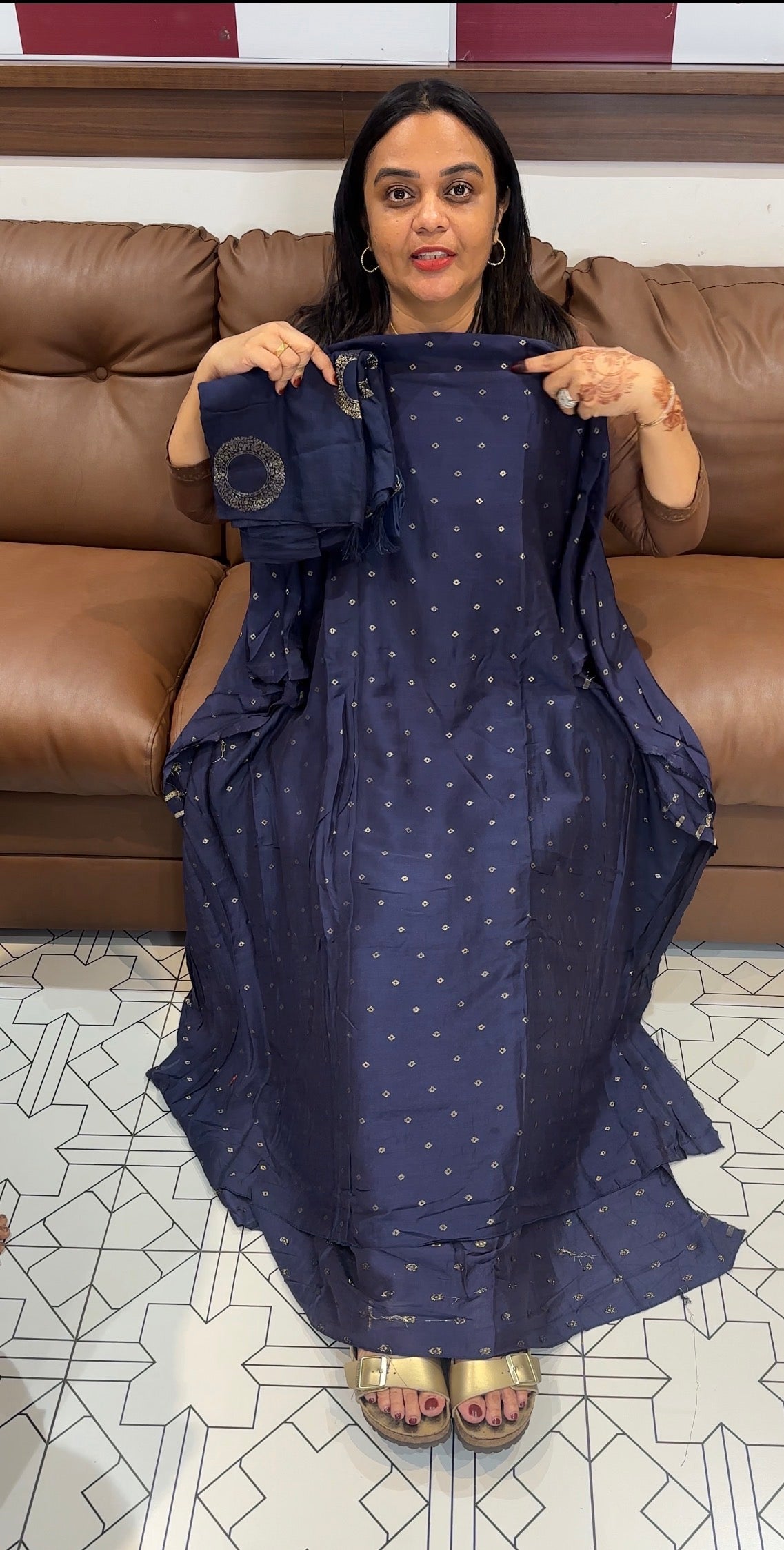 MUL CHANDERI UNSTITCHED SALWAR SUITS - IHA 31440