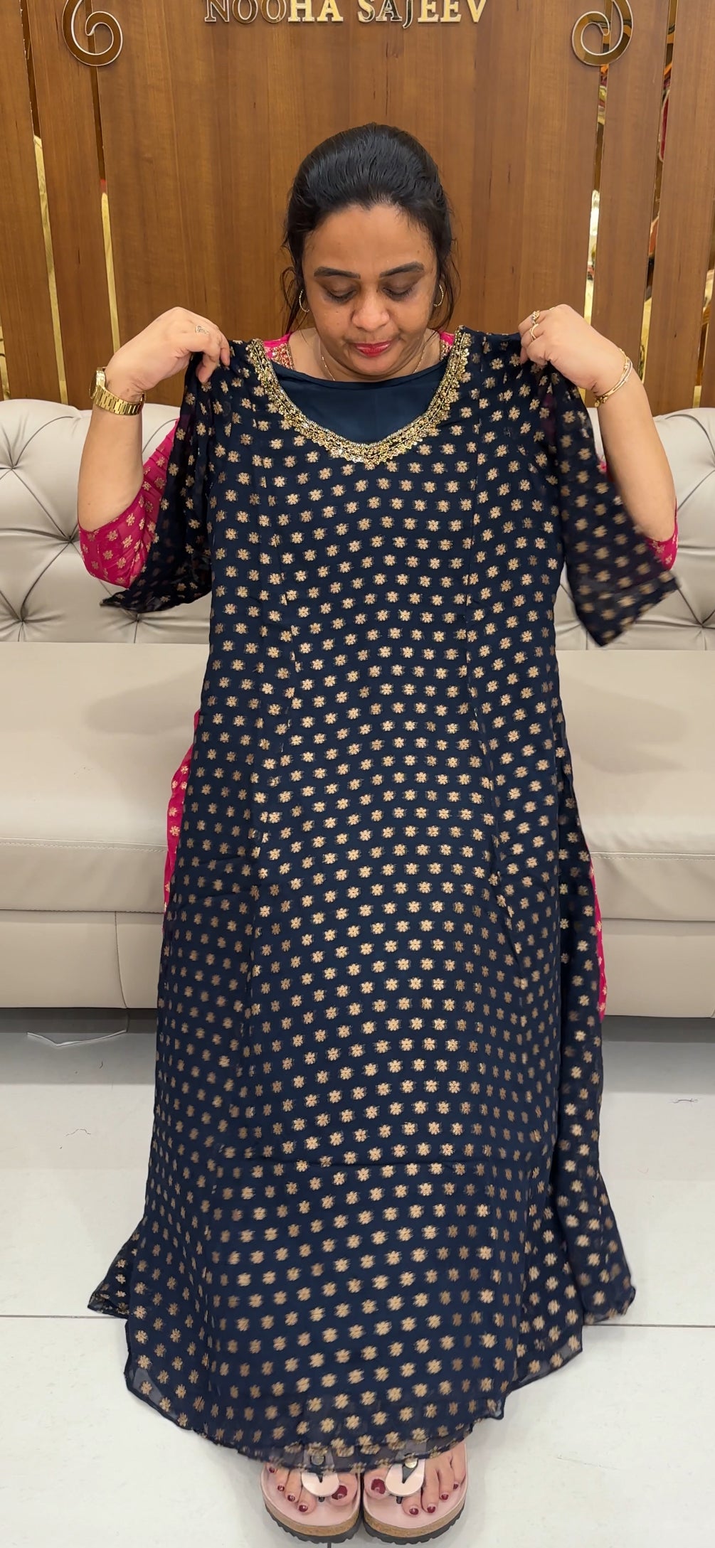 IHA'S IN-HOUSE GEORGETTE ALINE TOPS - IHA 26741
