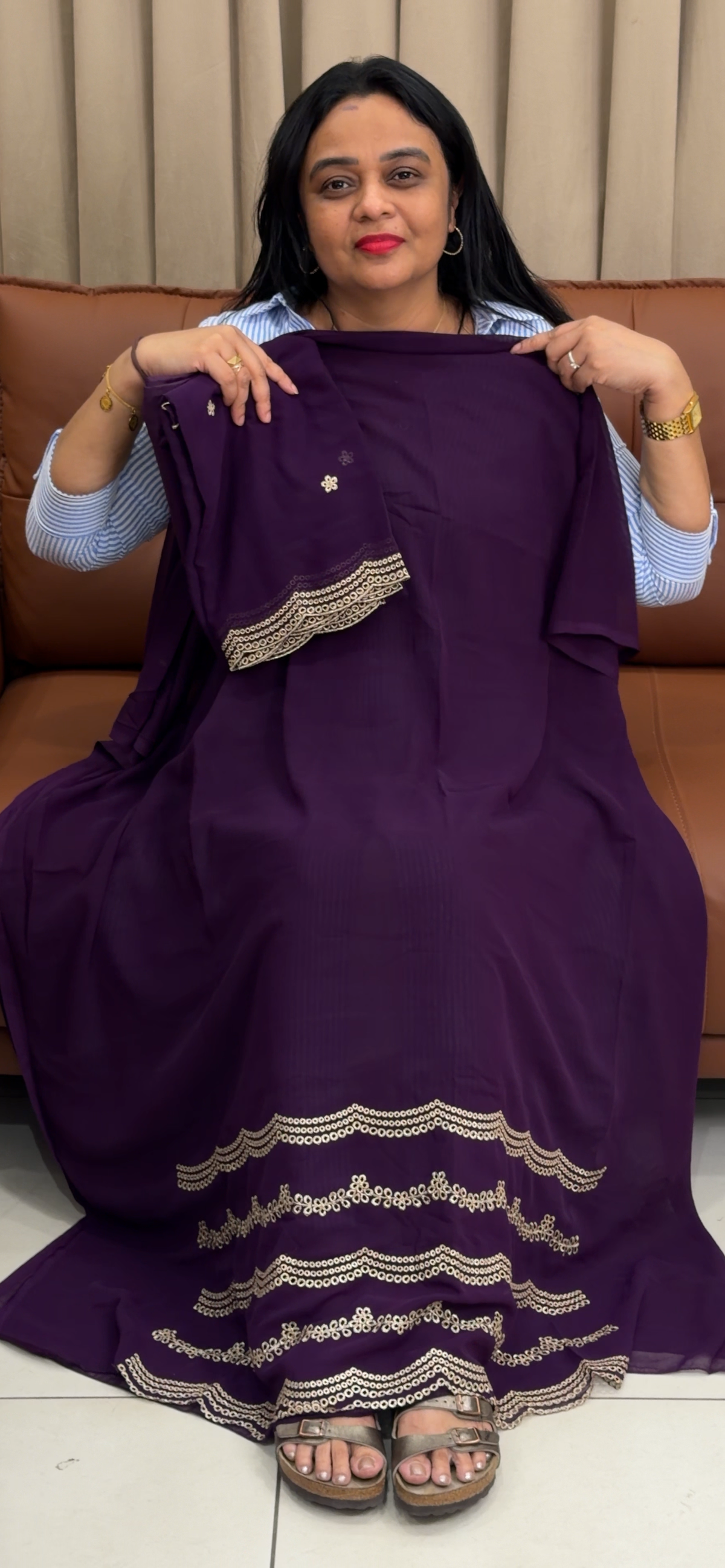 FAUX GEORGETTE UNSTITCHED SALWAR SUITS - IHA 35900