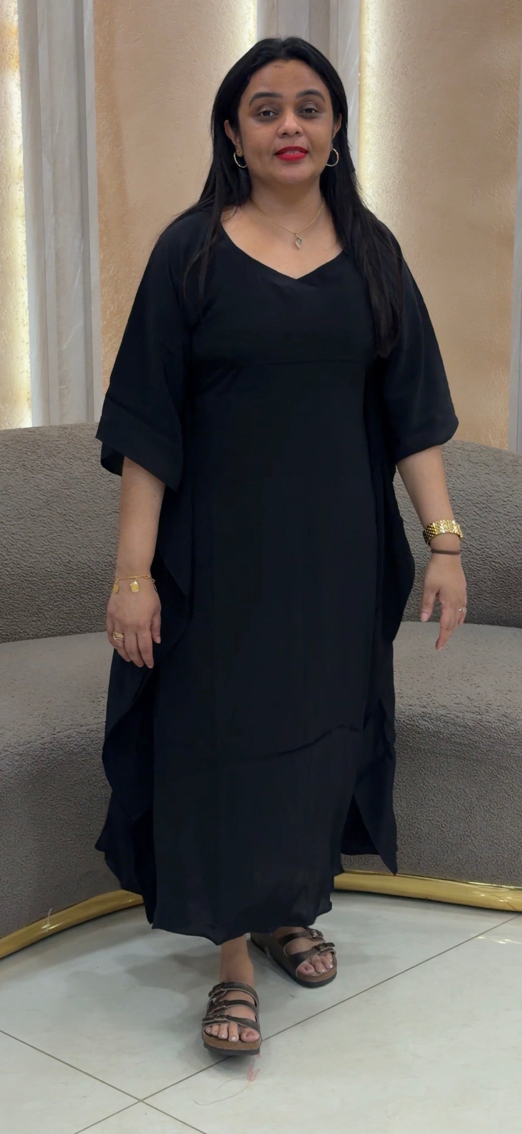 IHA'S IN-HOUSE CREPE KAFTAN TOPS - IHA 35920