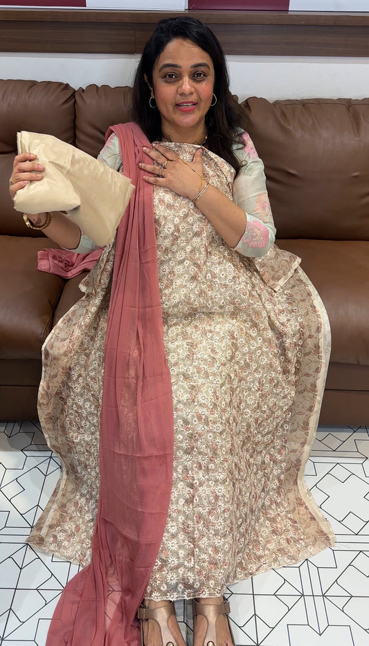 NET KOTA UNSTITCHED SALWAR SUITS - IHA 26471