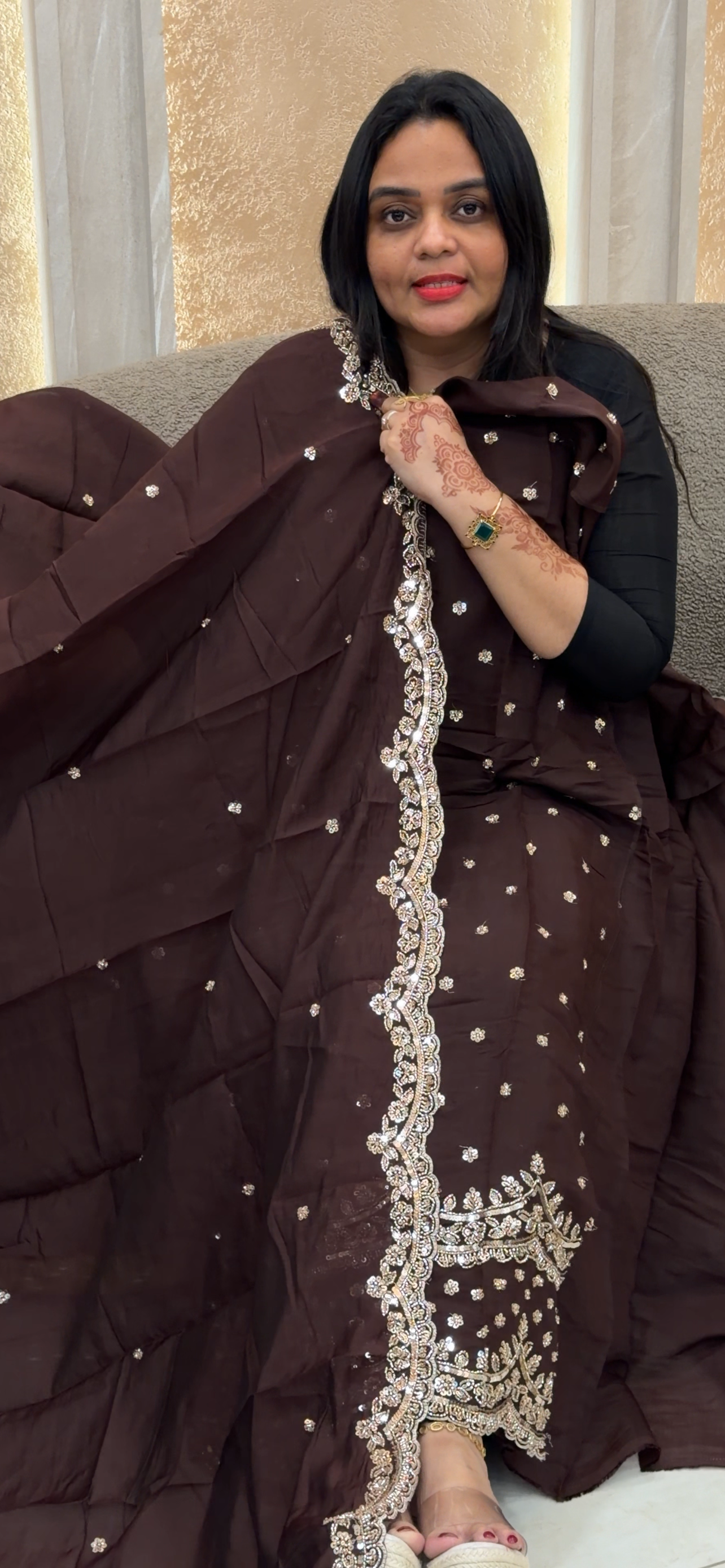PARTY WEAR UNSTITCHED SALWAR SUITS  -  IHA 32974