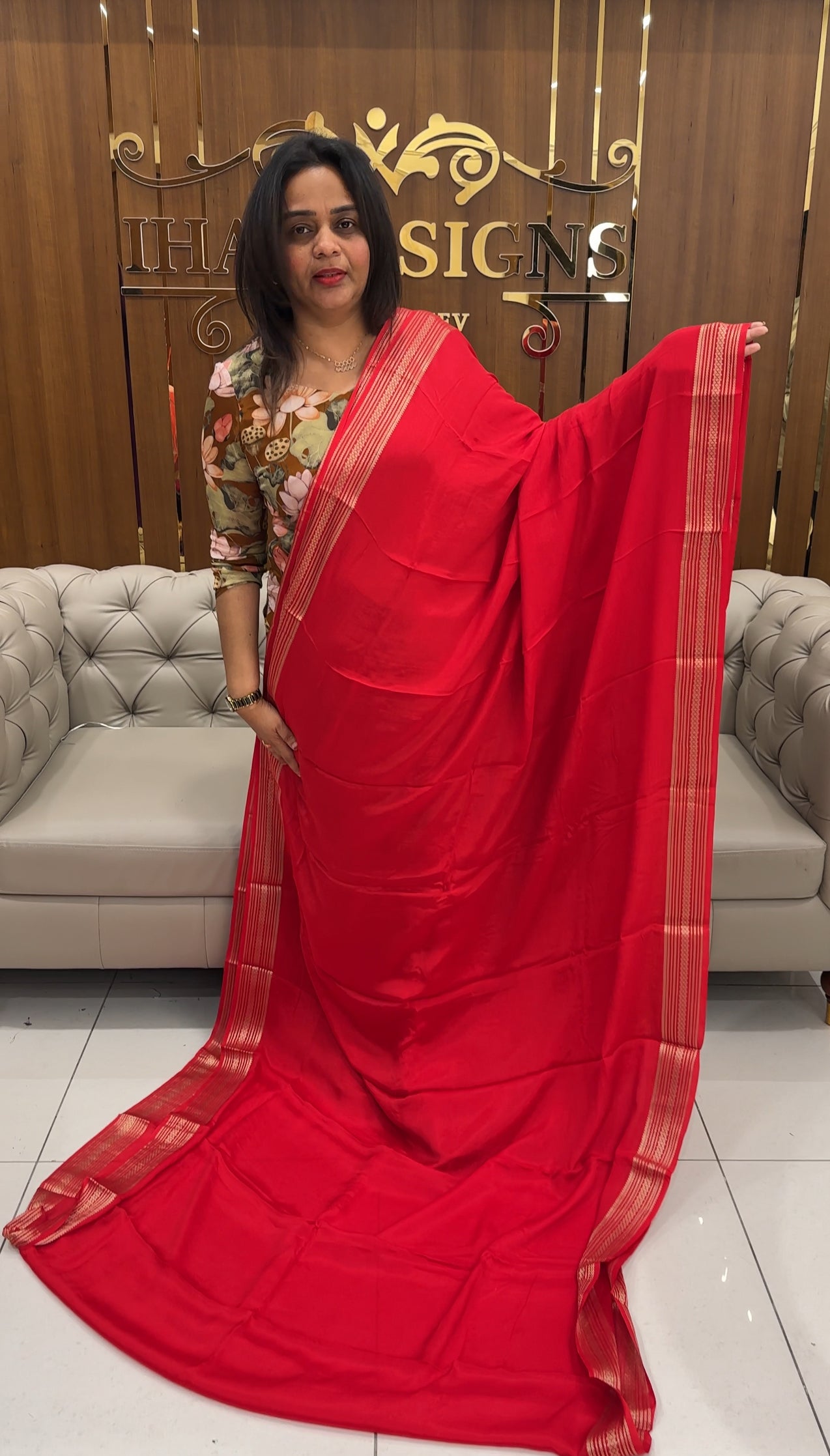 PLATINUM CHIFFON SAREES  - IHA 25322