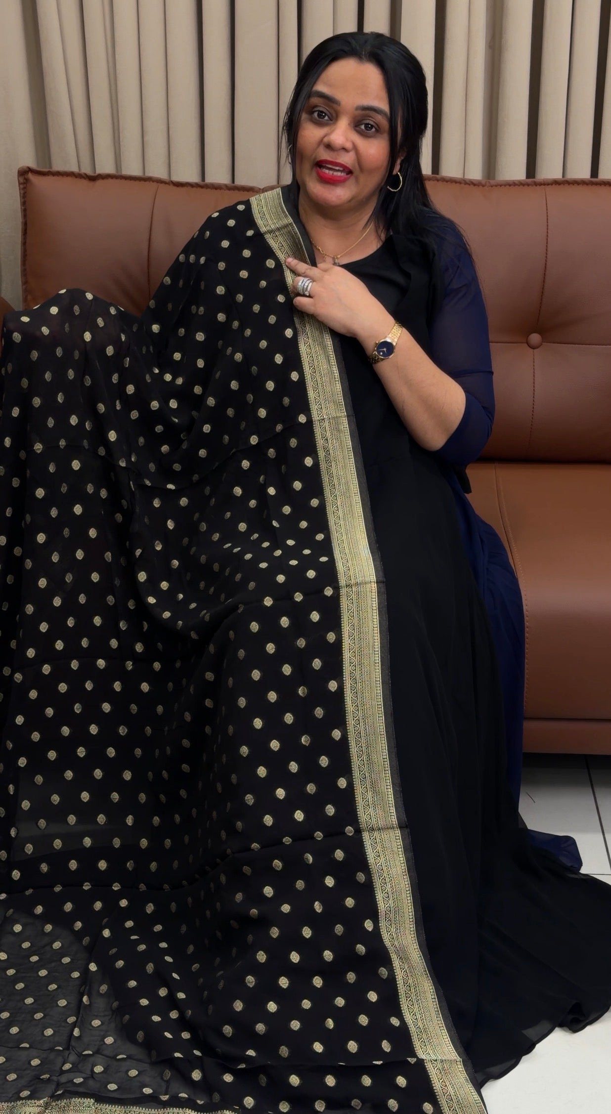 IHA'S IN-HOUSE GEORGETTE GOWN AND DUPATTA - IHA 34669