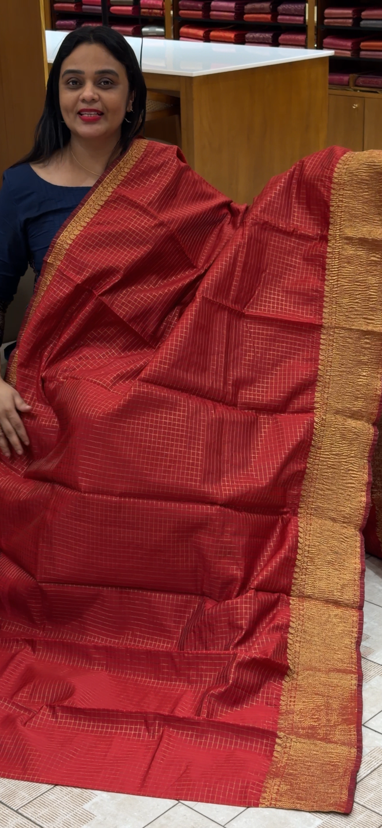 SEMI BANARASI SAREES - IHA 34378