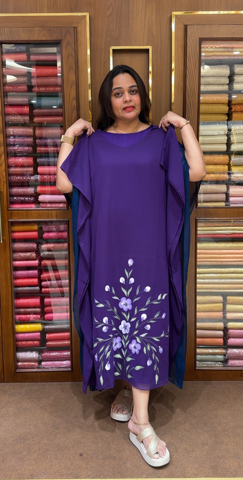 HAND PAINTED KAFTAN TOPS - IHA 24307
