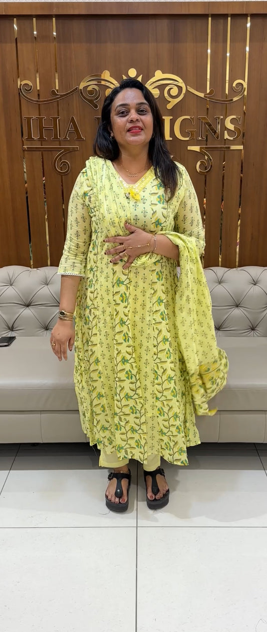 MUL COTTON TOP,BOTTOM AND DUPATTA - IHA 25162