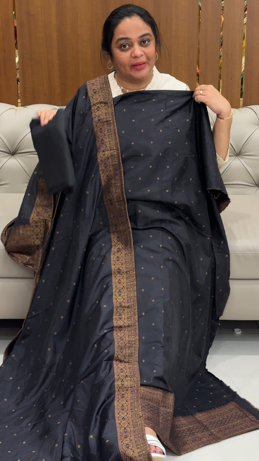 SEMI BANARASI UNSTITCHED SALWAR SUITS - IHA 29321