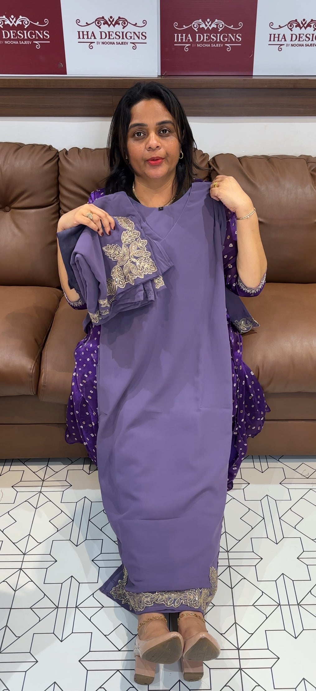 PARTY WEAR TOP, BOTTOM AND DUPATTA - IHA 25443