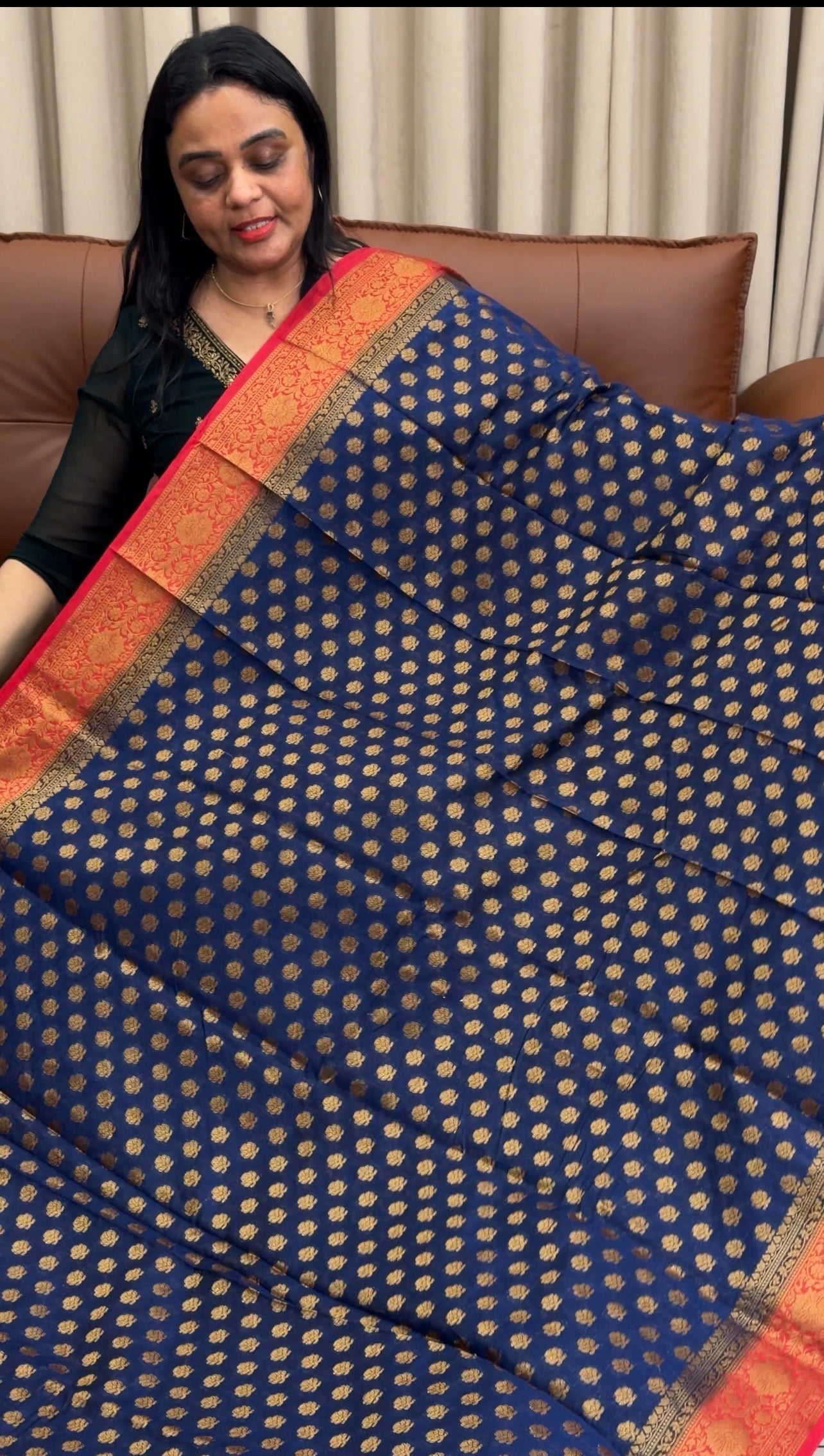 SEMI BANARASI SAREES - IHA 33591