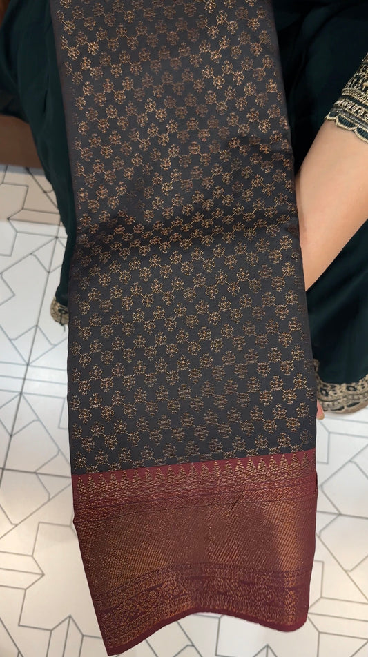SEMI BROCADE SAREES - IHA 27327