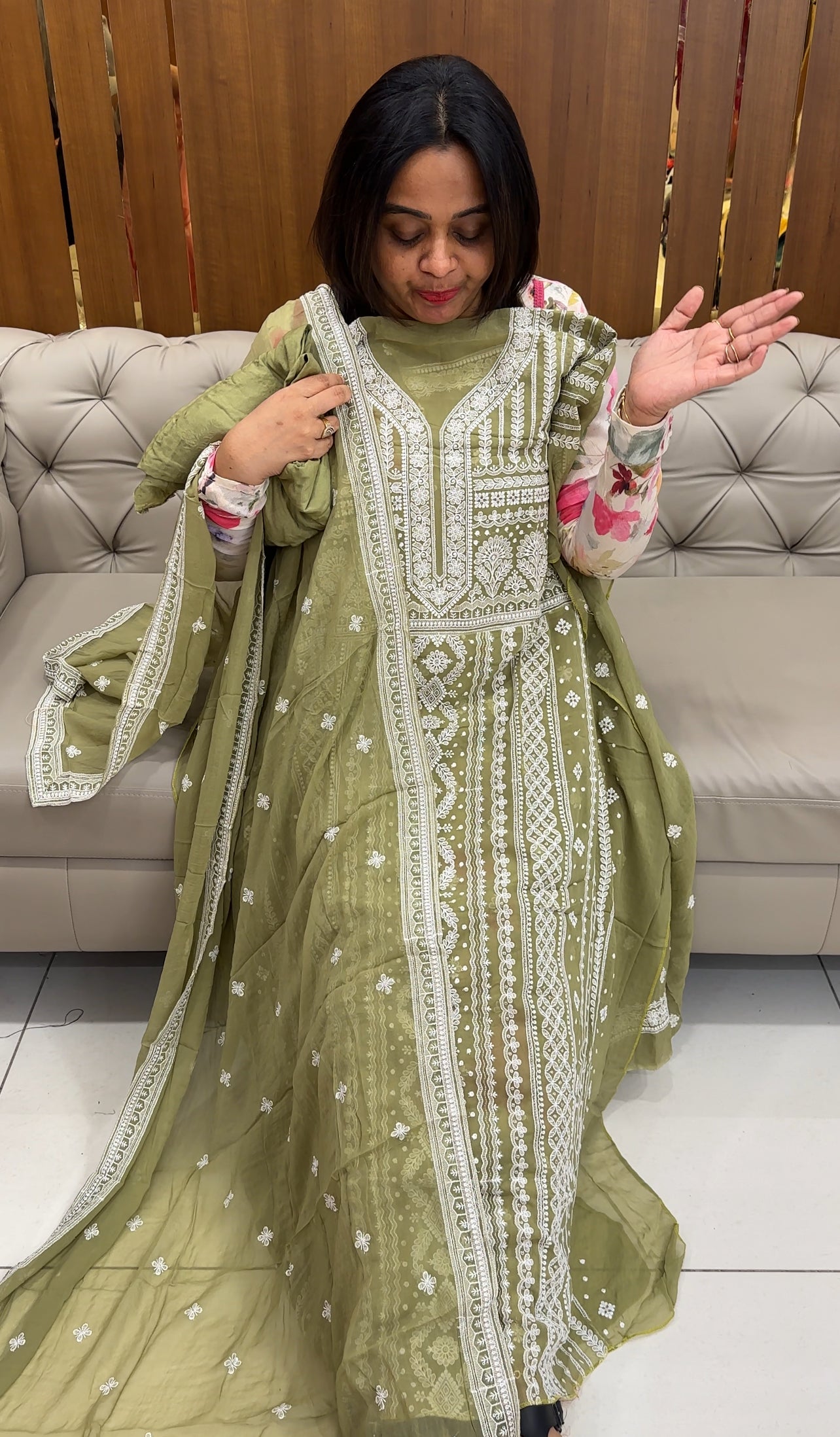 VISCOSE GEORGETTE UNSTITCHED SALWAR SUITS - IHA 26088