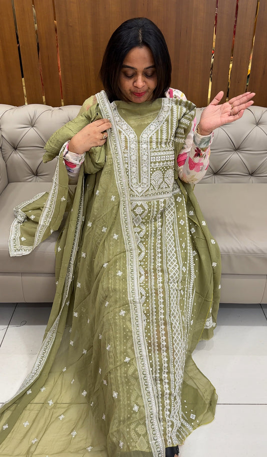 VISCOSE GEORGETTE UNSTITCHED SALWAR SUITS - IHA 26088