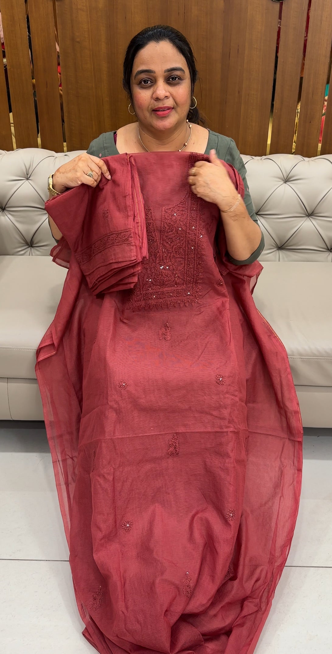 SILK KOTA UNSTITCHED SALWAR SUITS - IHA 27644