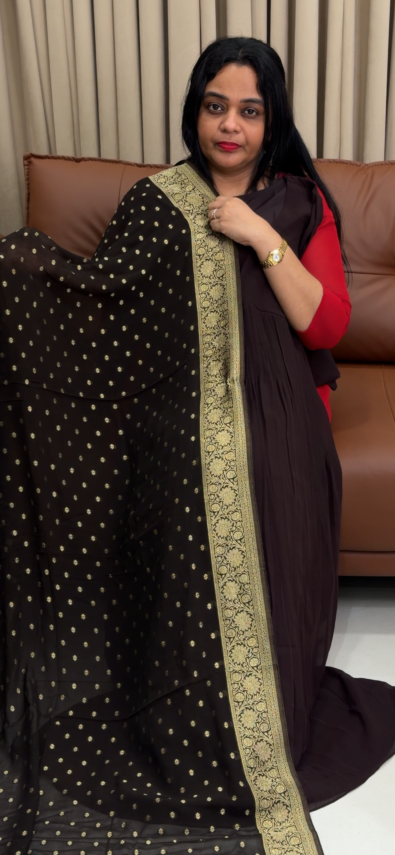 IHA'S IN-HOUSE ALIYA CUT TOP AND DUPATTA - IHA 34517