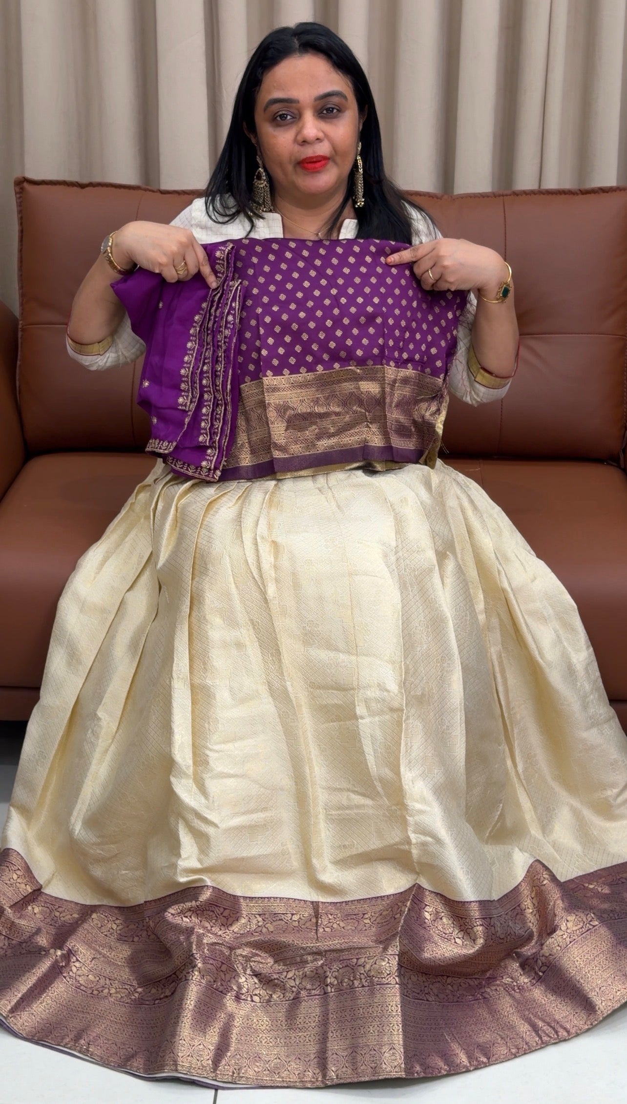BROCADE SILK DHAVANI SETS - IHA 33522