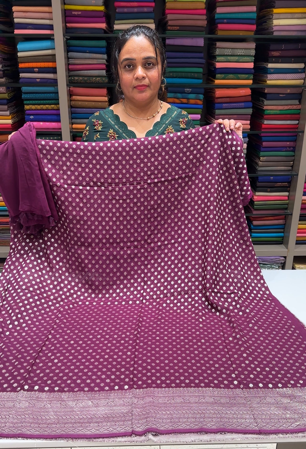 BANARASI UNSTITCHED SALWAR SUITS - IHA 26510