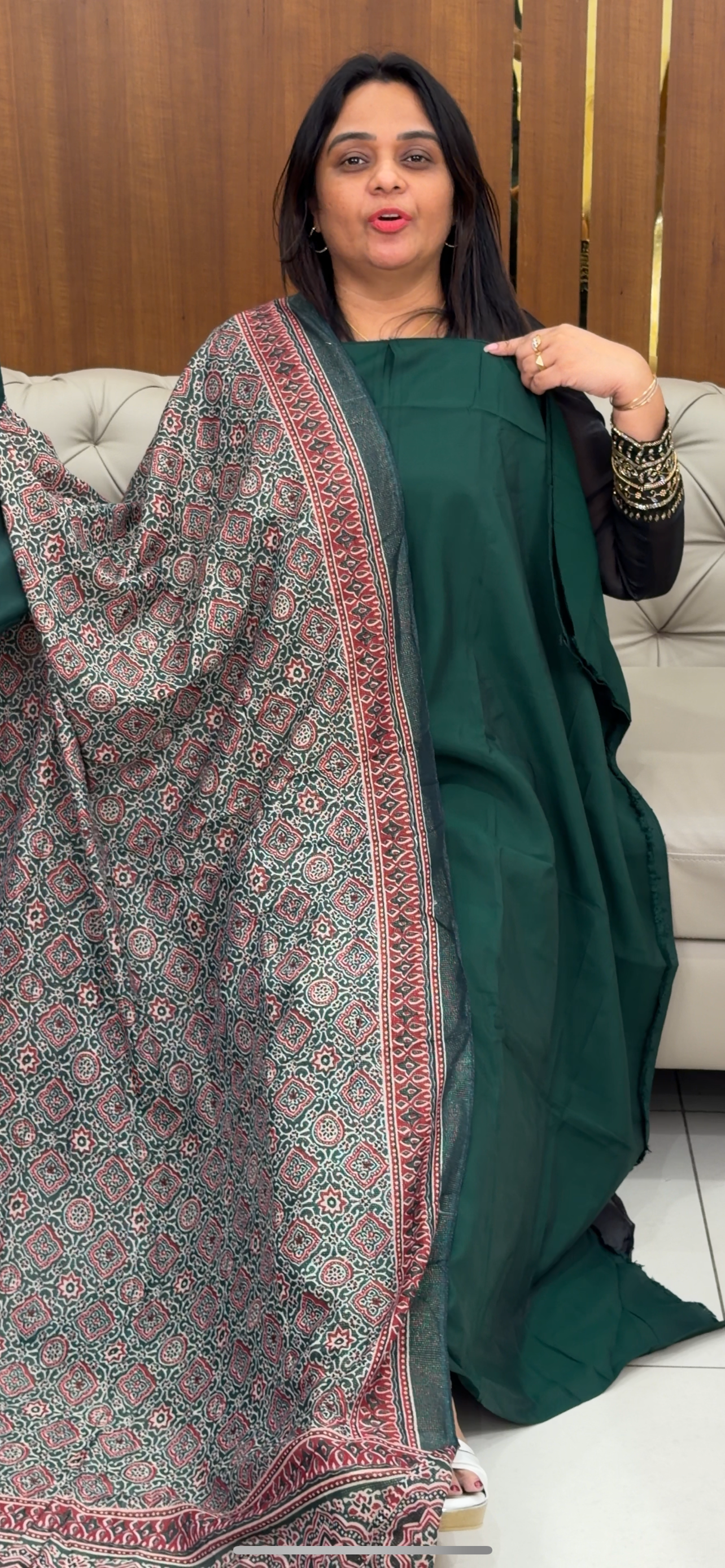 MUL CHANDERI UNSTITCHED SALWAR SUITS - IHA 29271