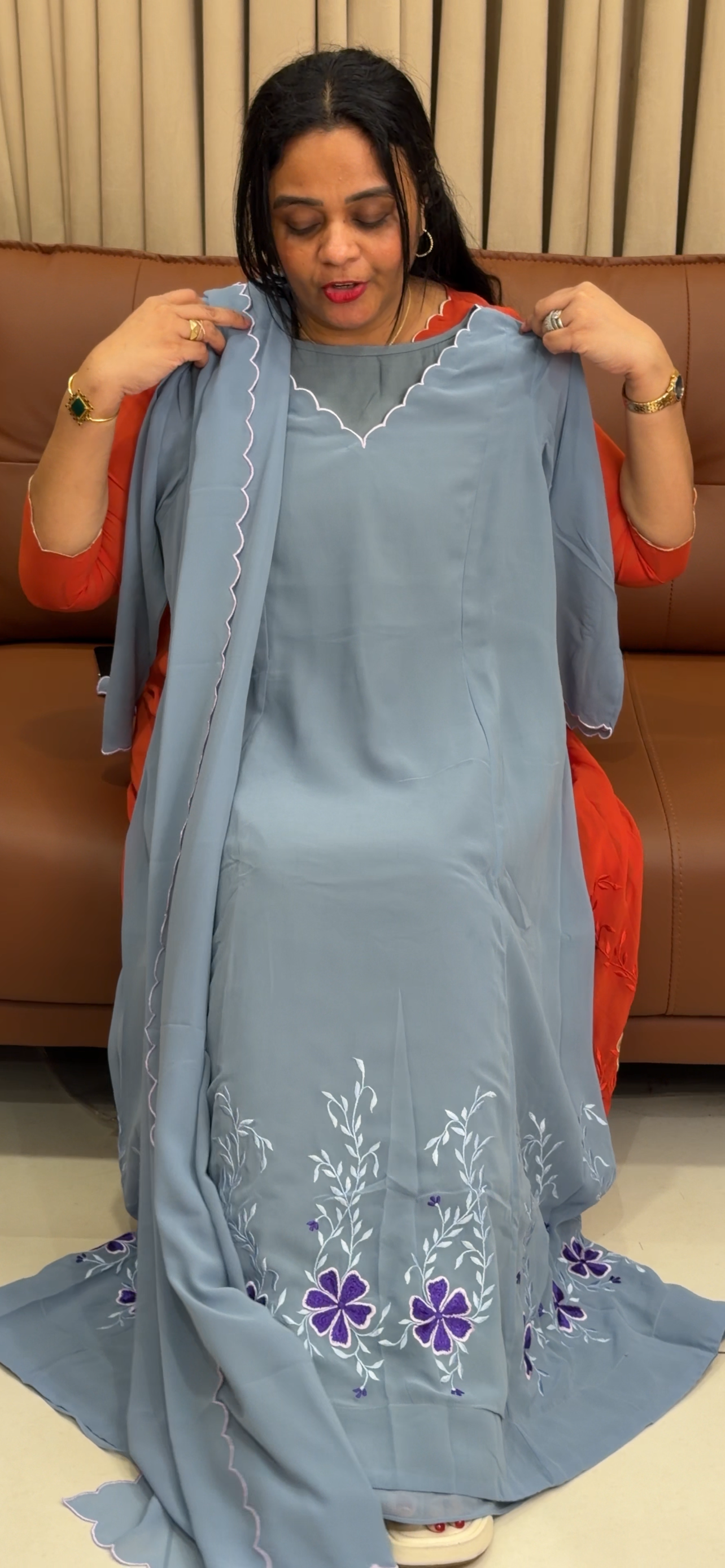 IHA'S IN-HOUSE ALINE TOP AND DUPATTA - IHA 34647
