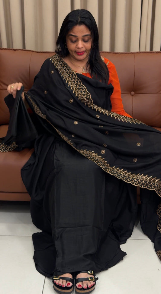 SEMI RAW SILK UNSTITCHED SALWAR SUITS - IHA 34373