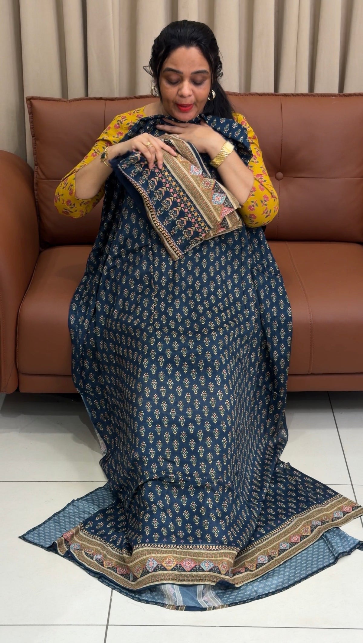 OFFER SALES PRINTED CREPE UNSTITCHED SALWAR SUITS - IHA 35429
