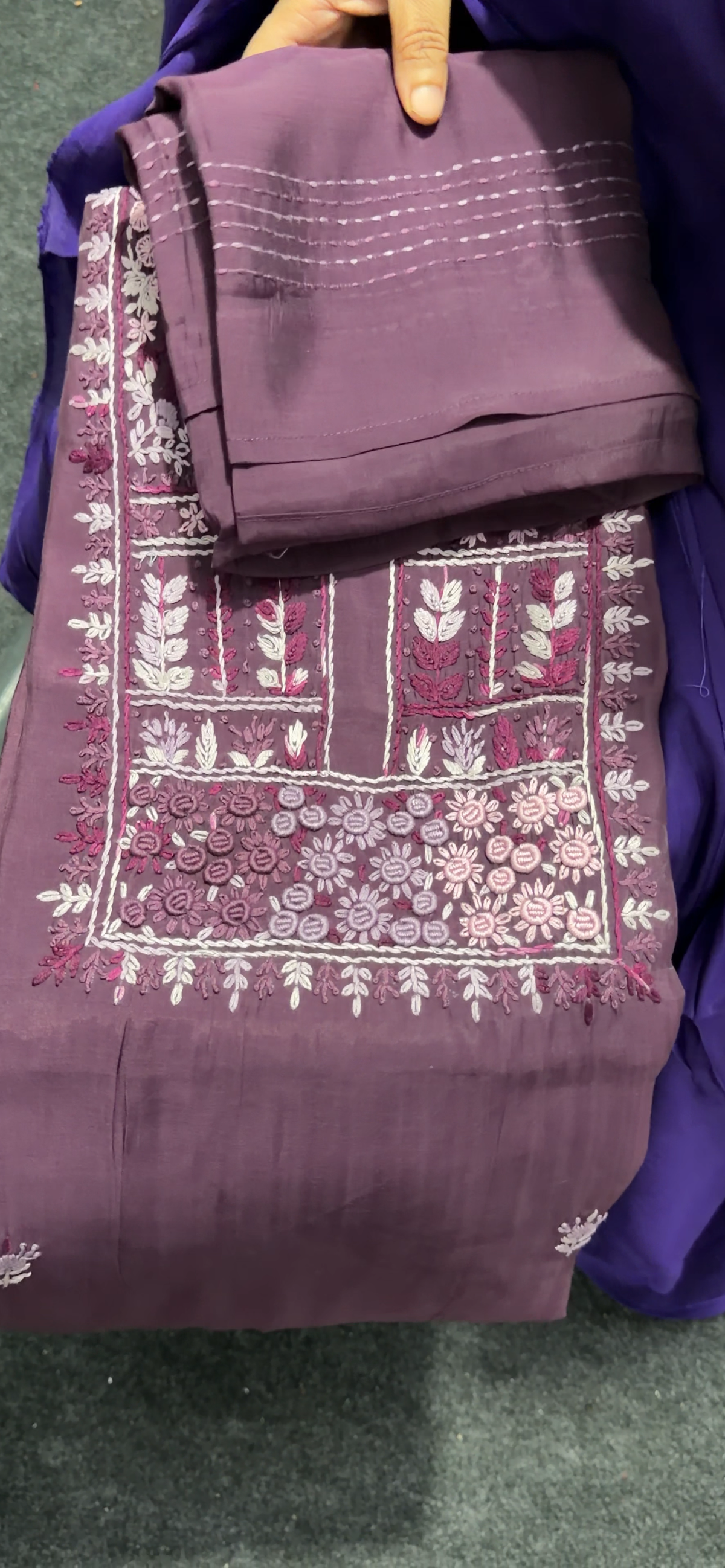 MALAI CHANDERI  UNSTITCHED SALWAR SUITS - IHA 36050