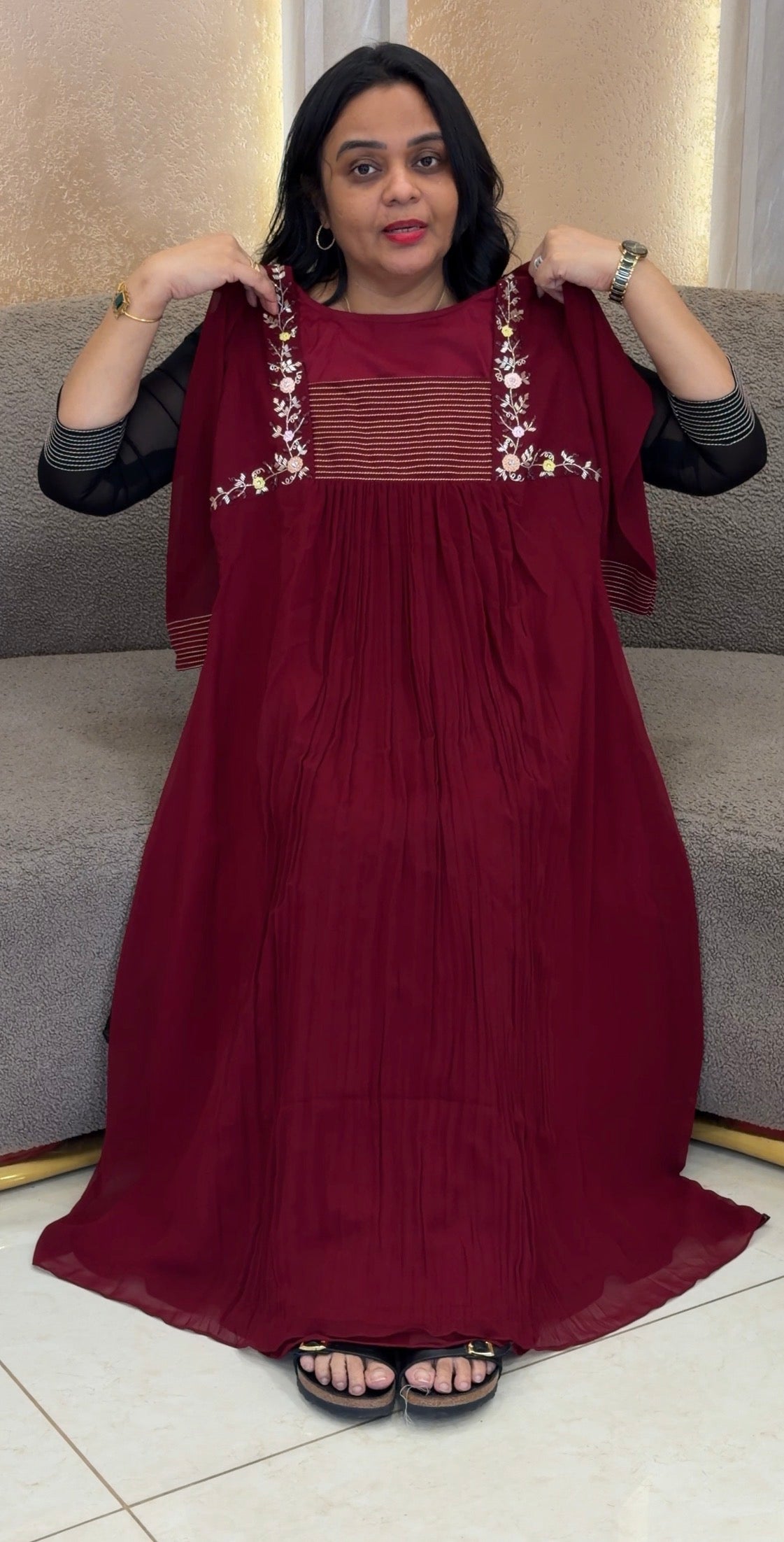 IHA'S IN-HOUSE GEORGETTE ALINE TOPS - IHA 35144