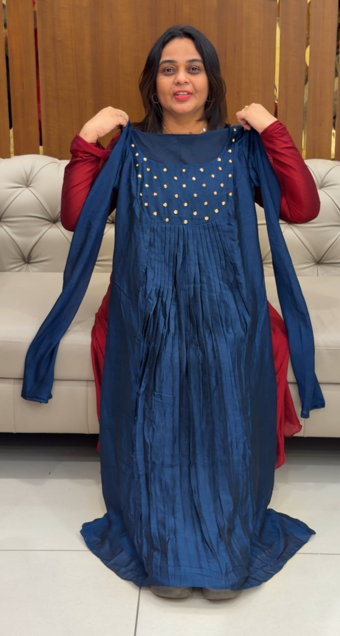 IHA'S IN-HOUSE HAND WORKED ALINE TOPS - IHA 28701