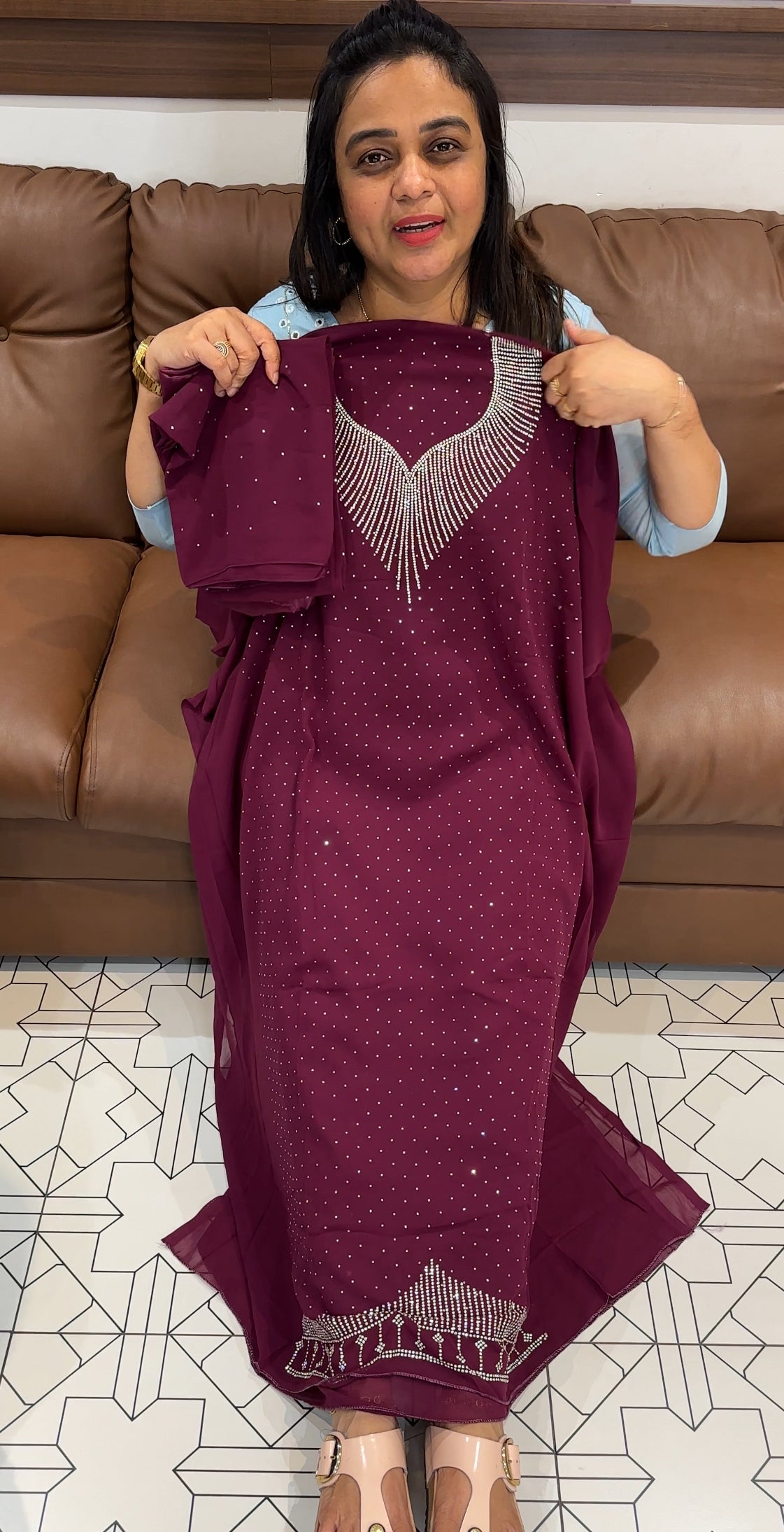 FAUX GEORGETTE UNSTITCHED SALWAR SUITS - IHA 27738