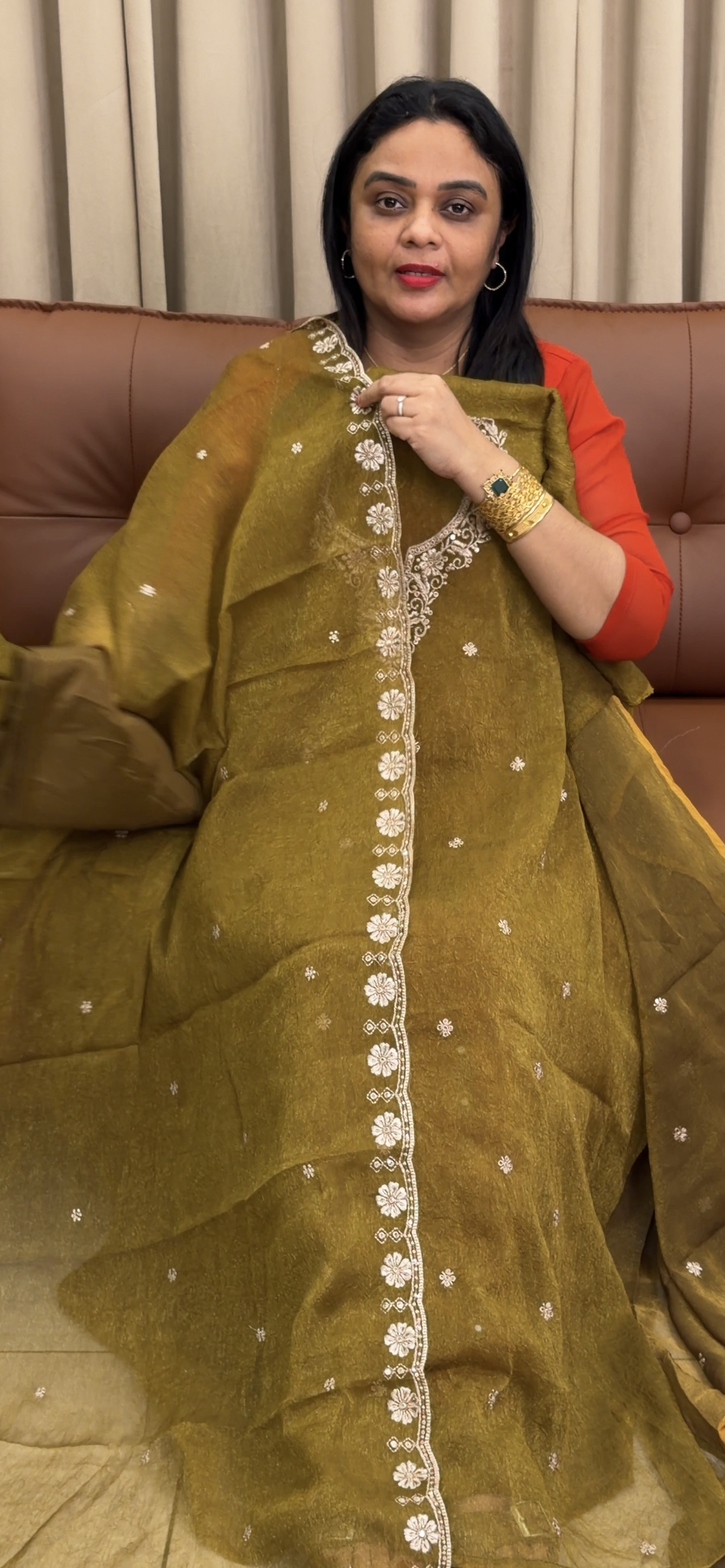 SHIMMER CHIFFON UNSTITCHED SALWAR SUITS - IHA 33746