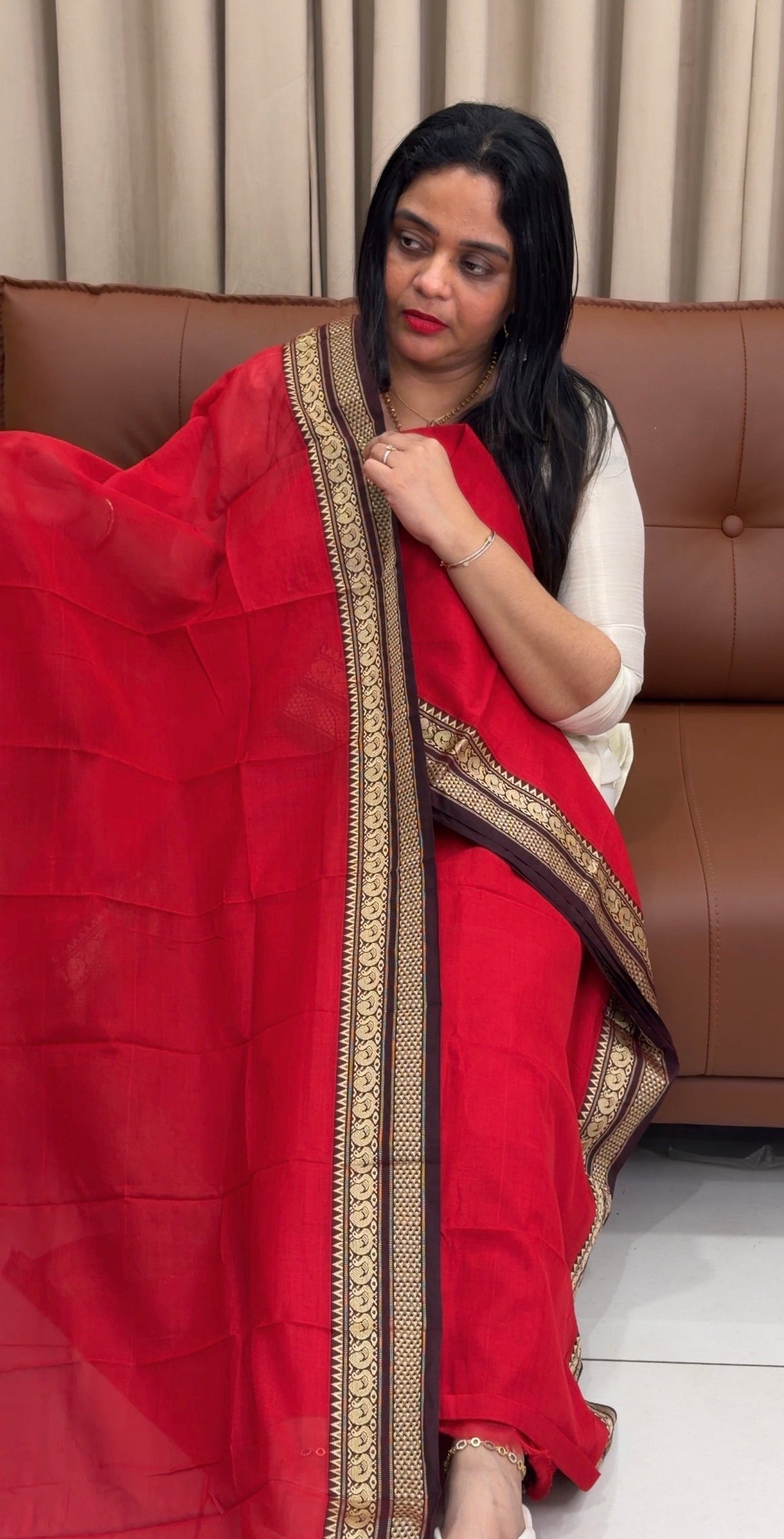 HANDLOOM COTTON UNSTITCHED SALWAR SUITS - IHA 34009