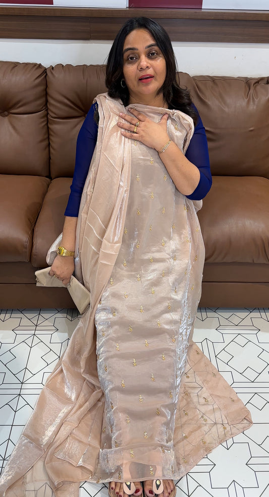 ORGANZA UNSTITCHED SALWAR SUITS -  IHA 28085