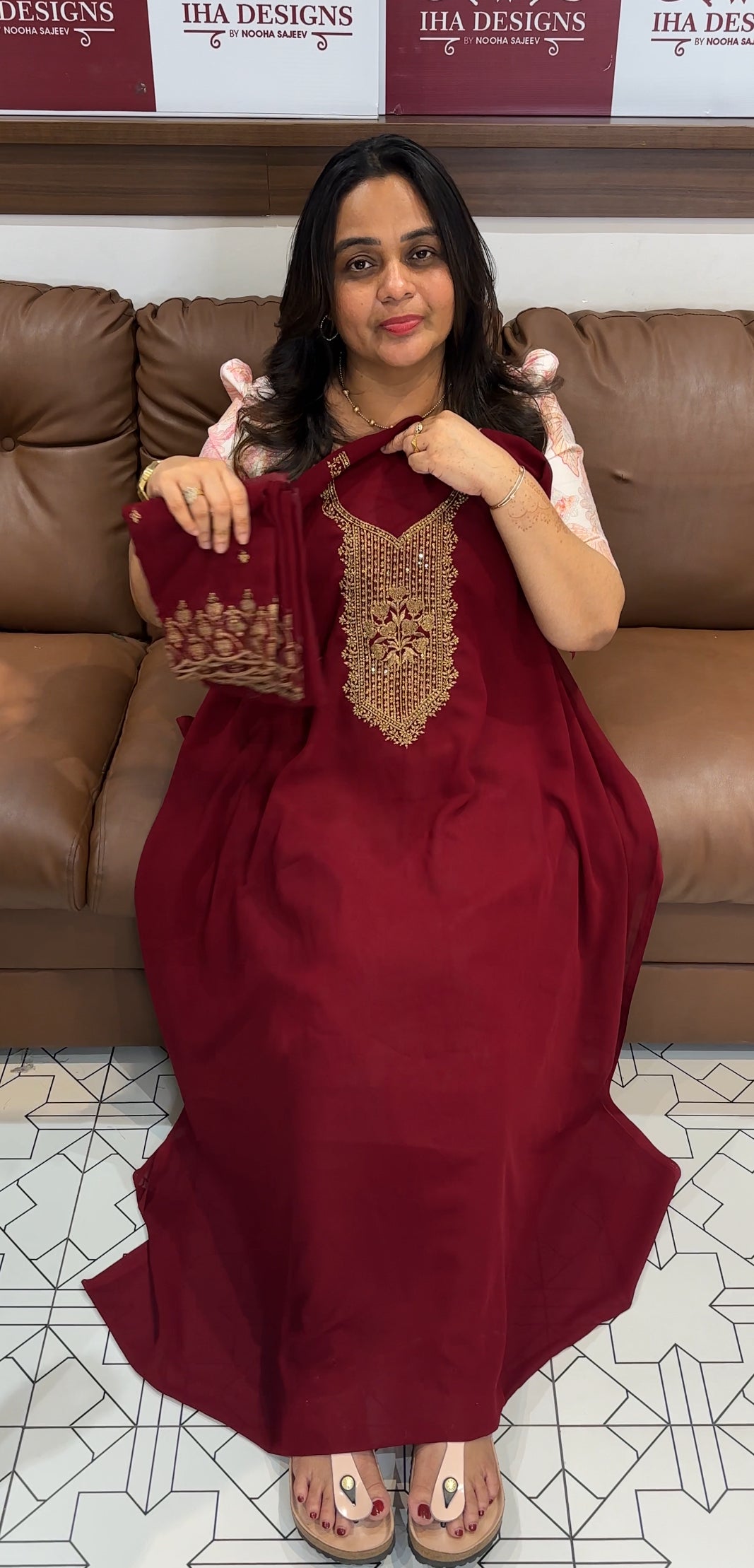 FAUX GEORGETTE UNSTITCHED SALWAR SUITS - IHA 27679