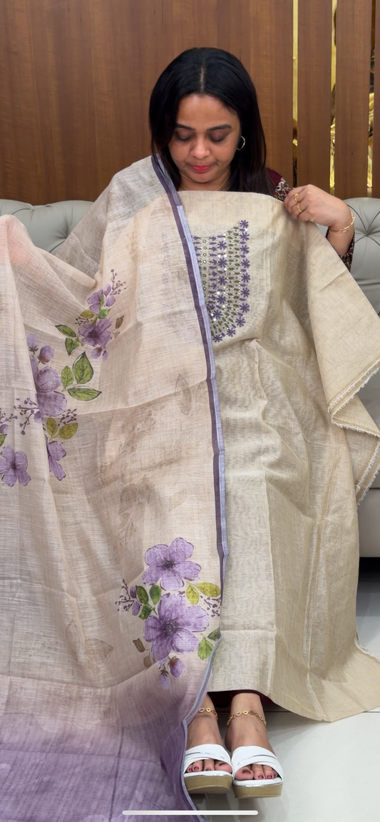 MODAL CHANDERI UNSTITCHED SALWAR SUITS - IHA 29222