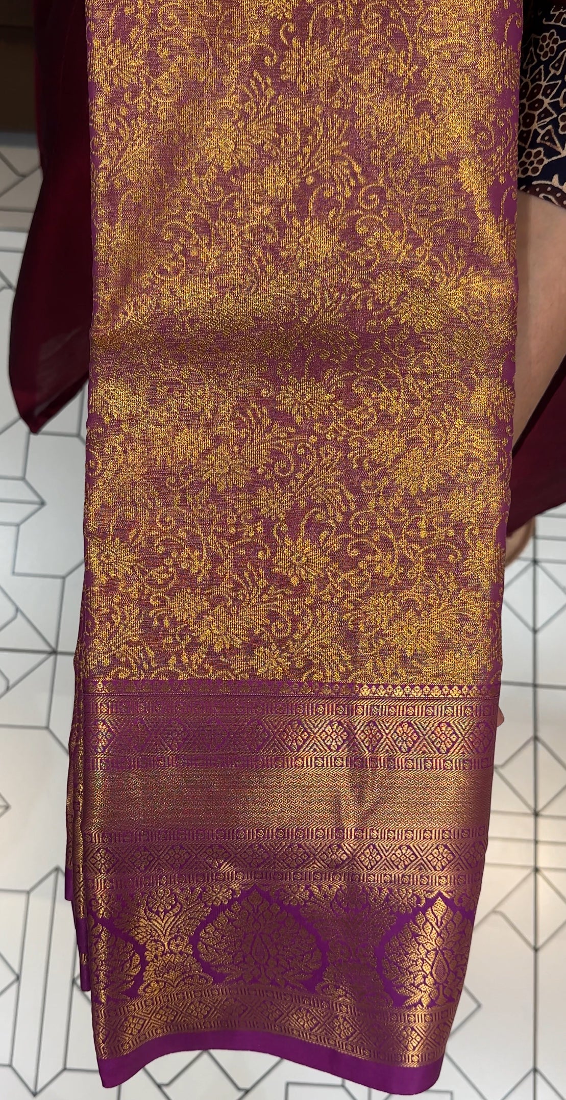 SEMI TISSUE KANCHIPURAM SILK SAREES - IHA 27831