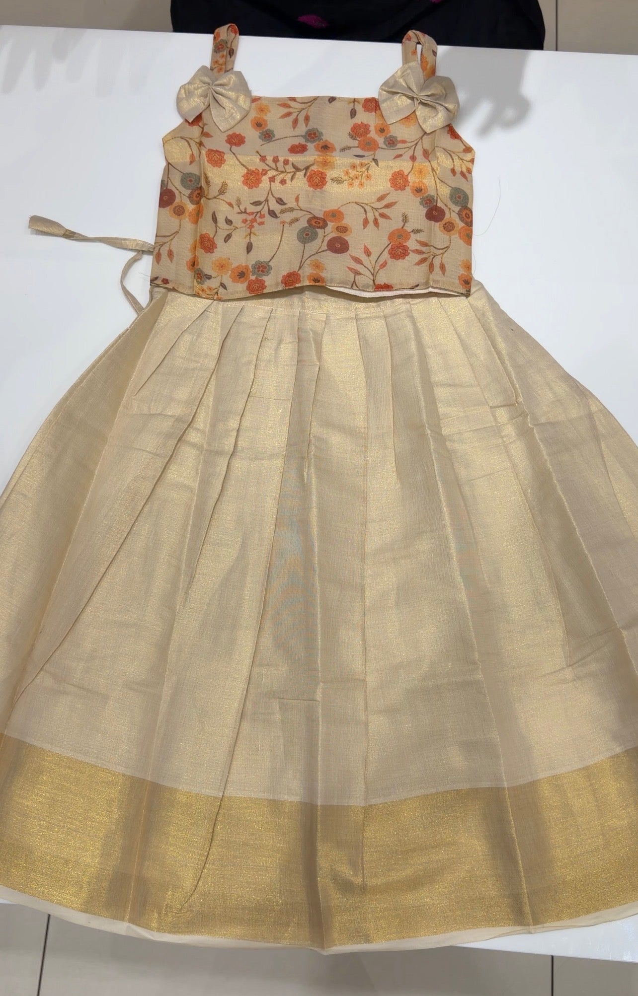TISSUE KIDS CROP TOP AND SKIRT - IHA 33886