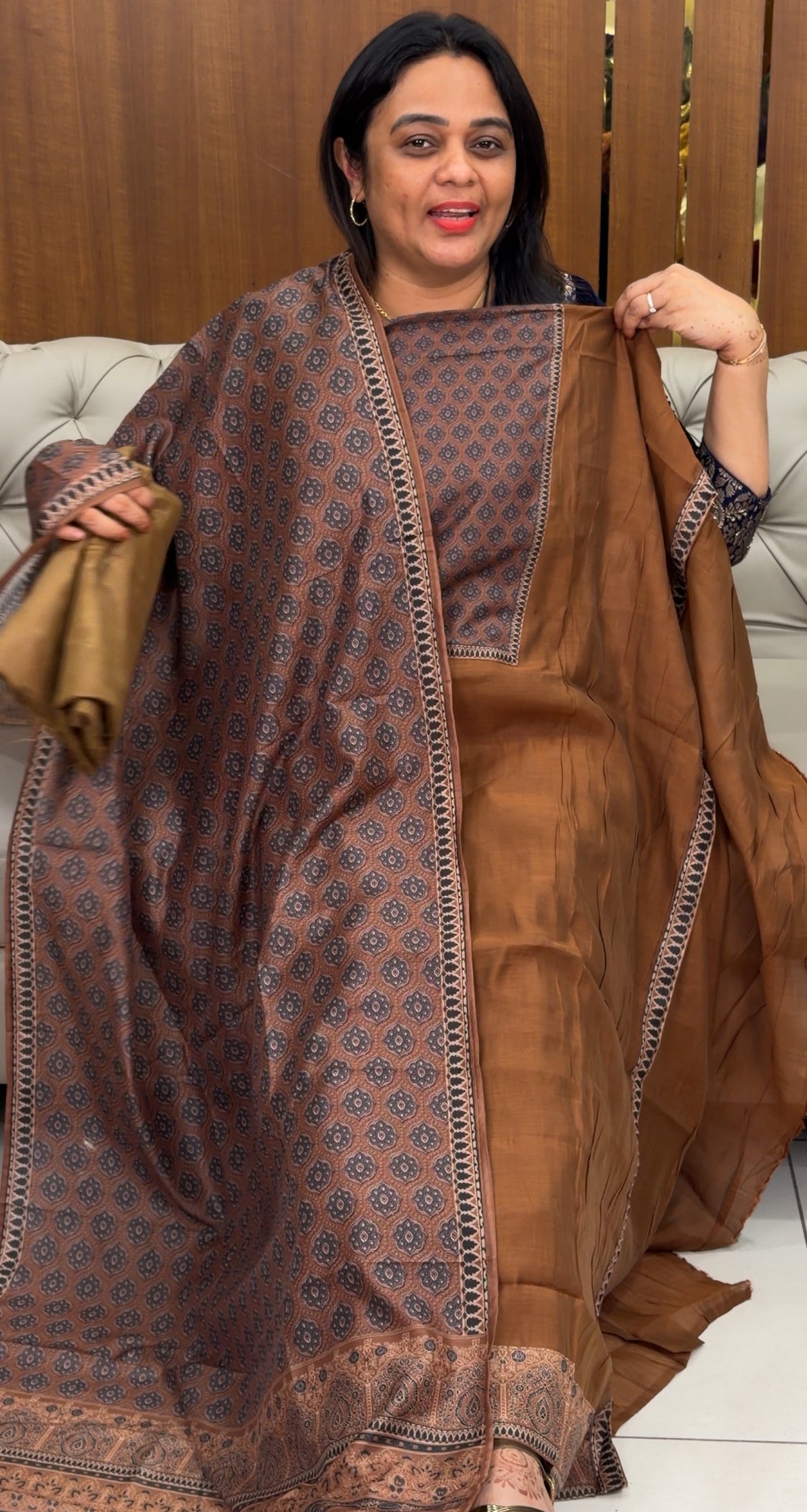 MUL CHANDERI UNSTITCHED SALWAR SUITS - IHA 32953