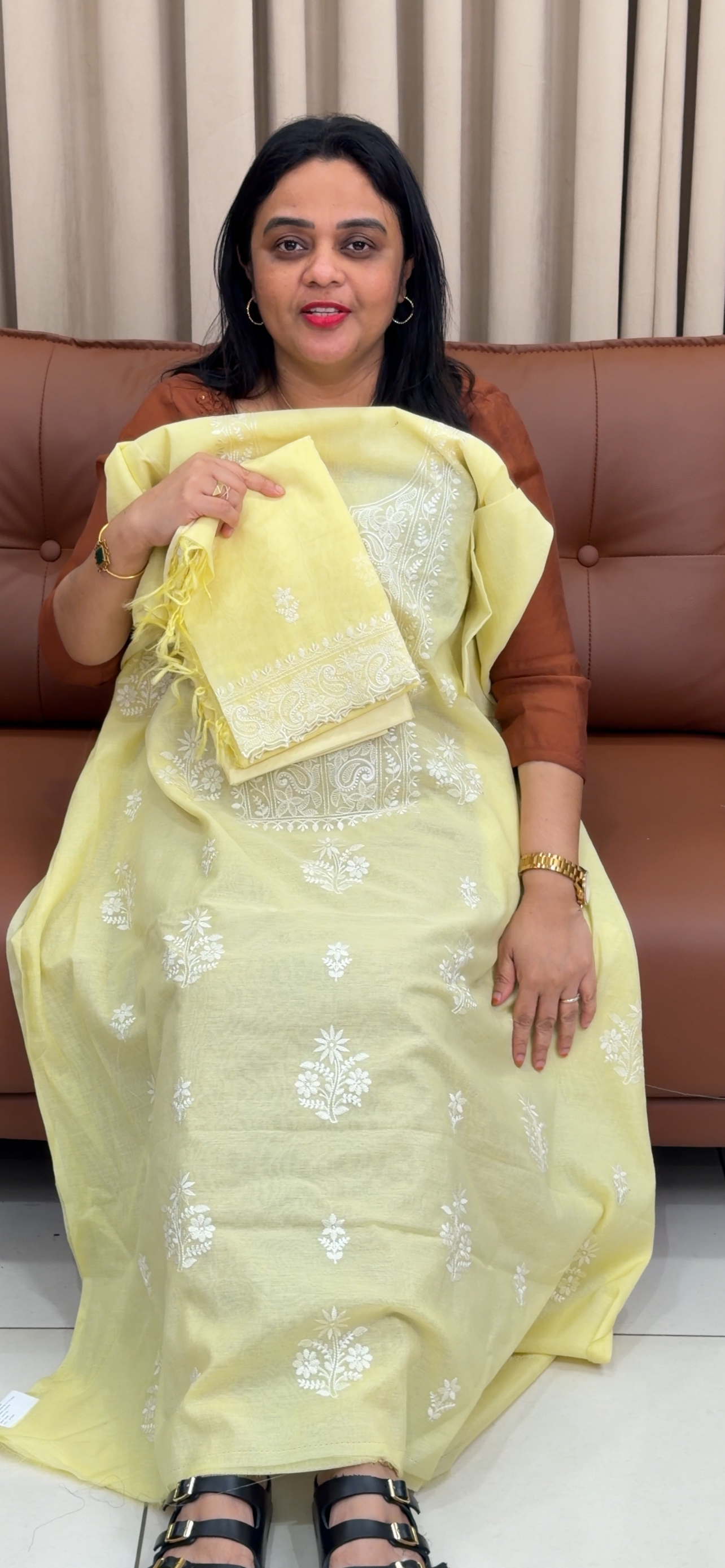 MUL CHANDERI UNSTITCHED SALWAR SUITS - IHA 34280