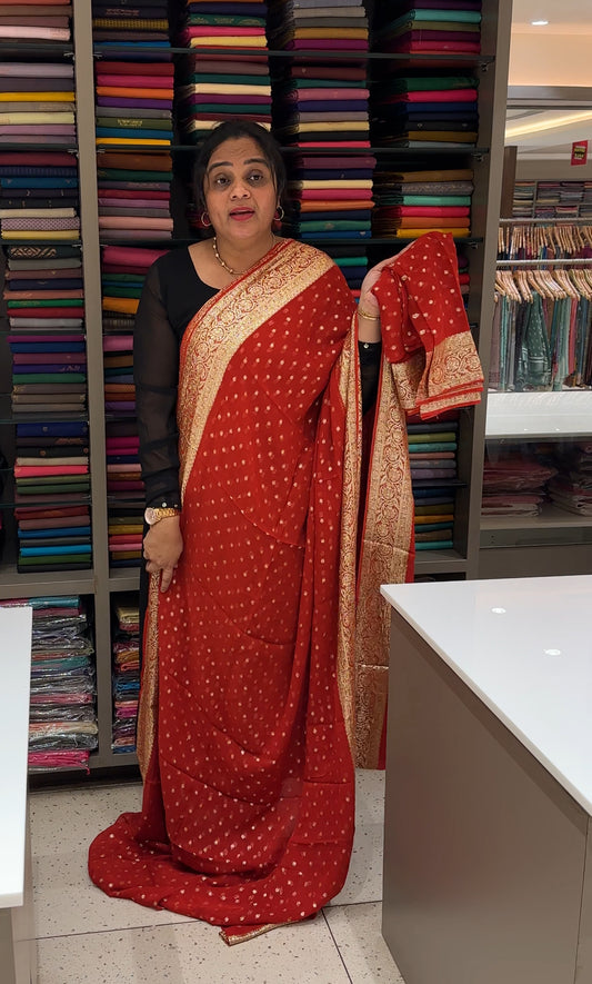 FORWARD GEORGETTE BANARASI SAREES - IHA 27246