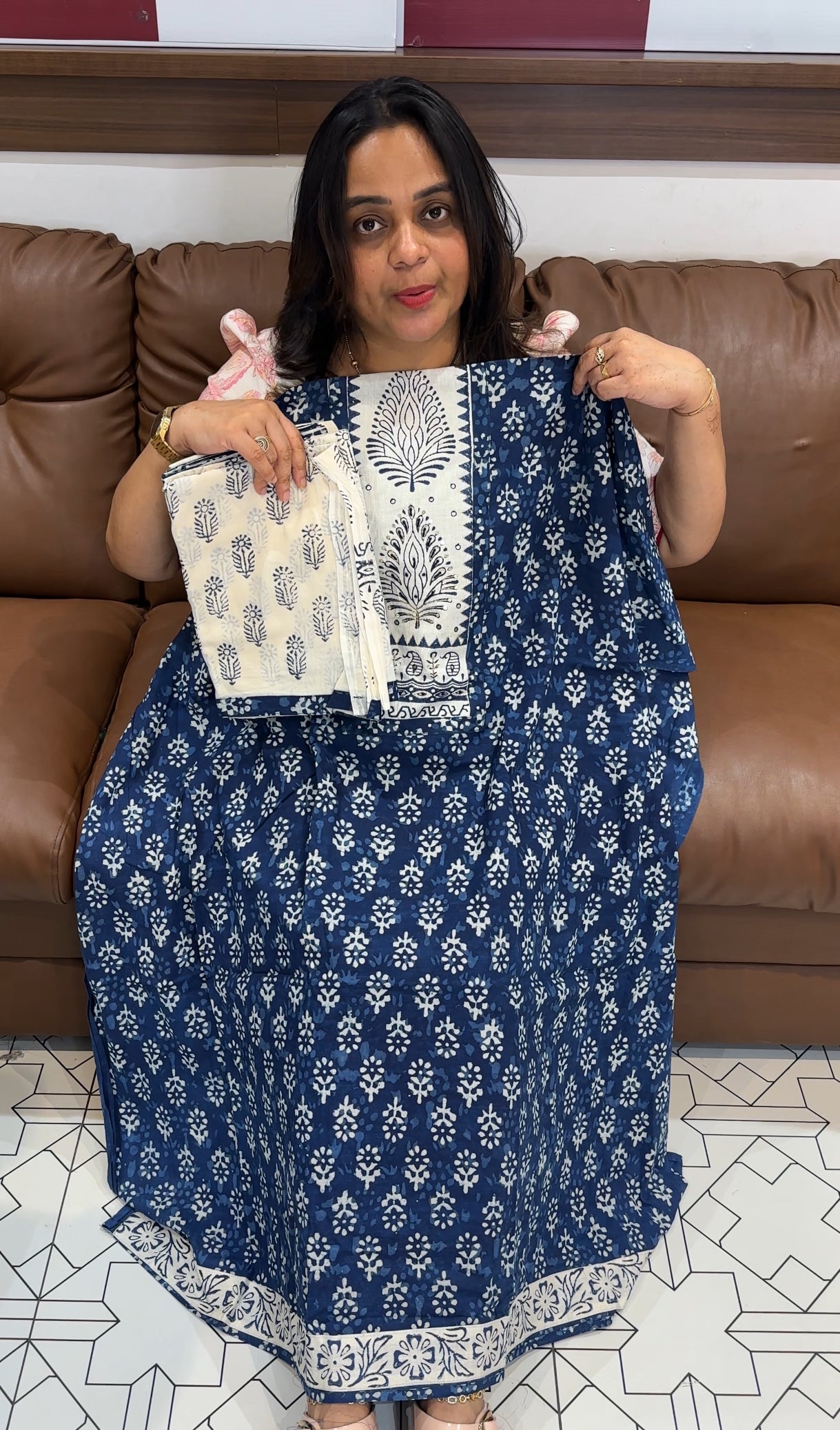 PRINTED COTTON UNSTITCHED SALWAR SUITS - IHA 27690